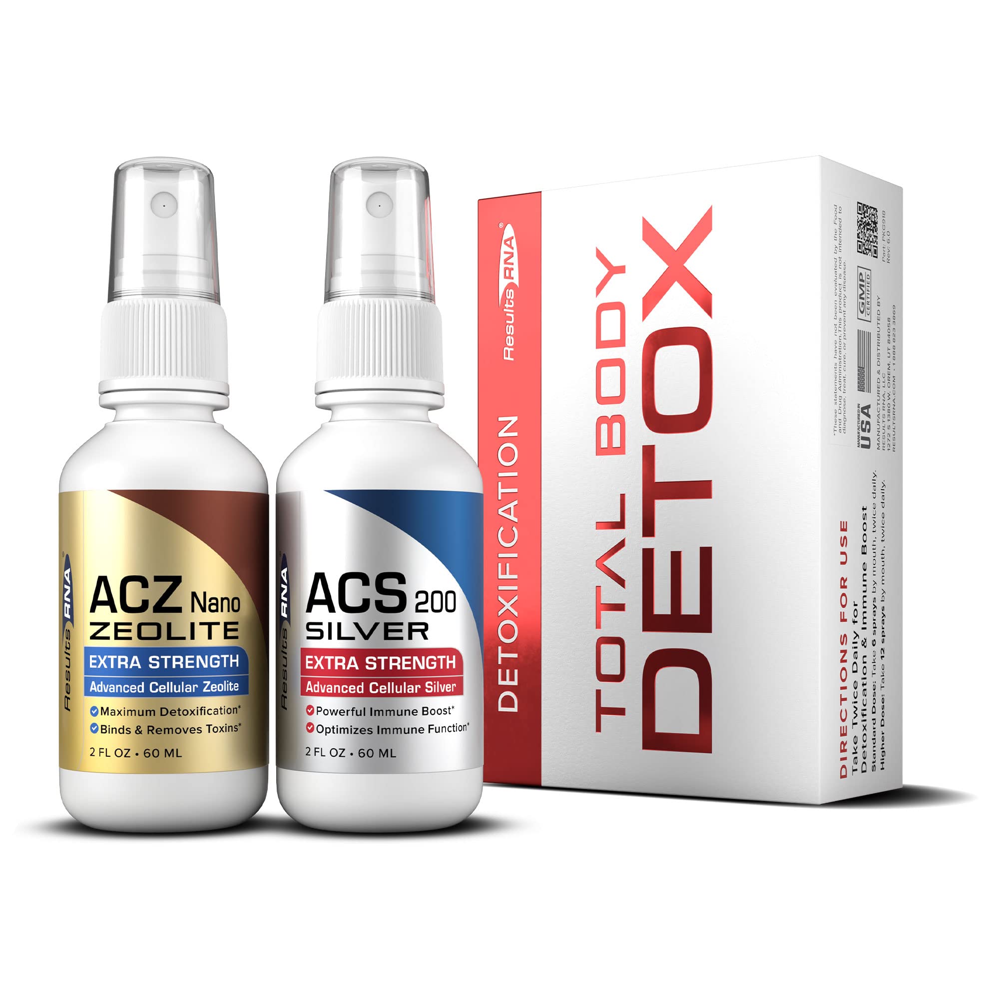 ACS 200 Extra Strength Colloidal Silver & ACZ Nano Advanced Cellular Zeolite - Powerful Body Detox & Immune Support Supplement | Boost Wellness & Natural Detox for Daily Health Maintenance