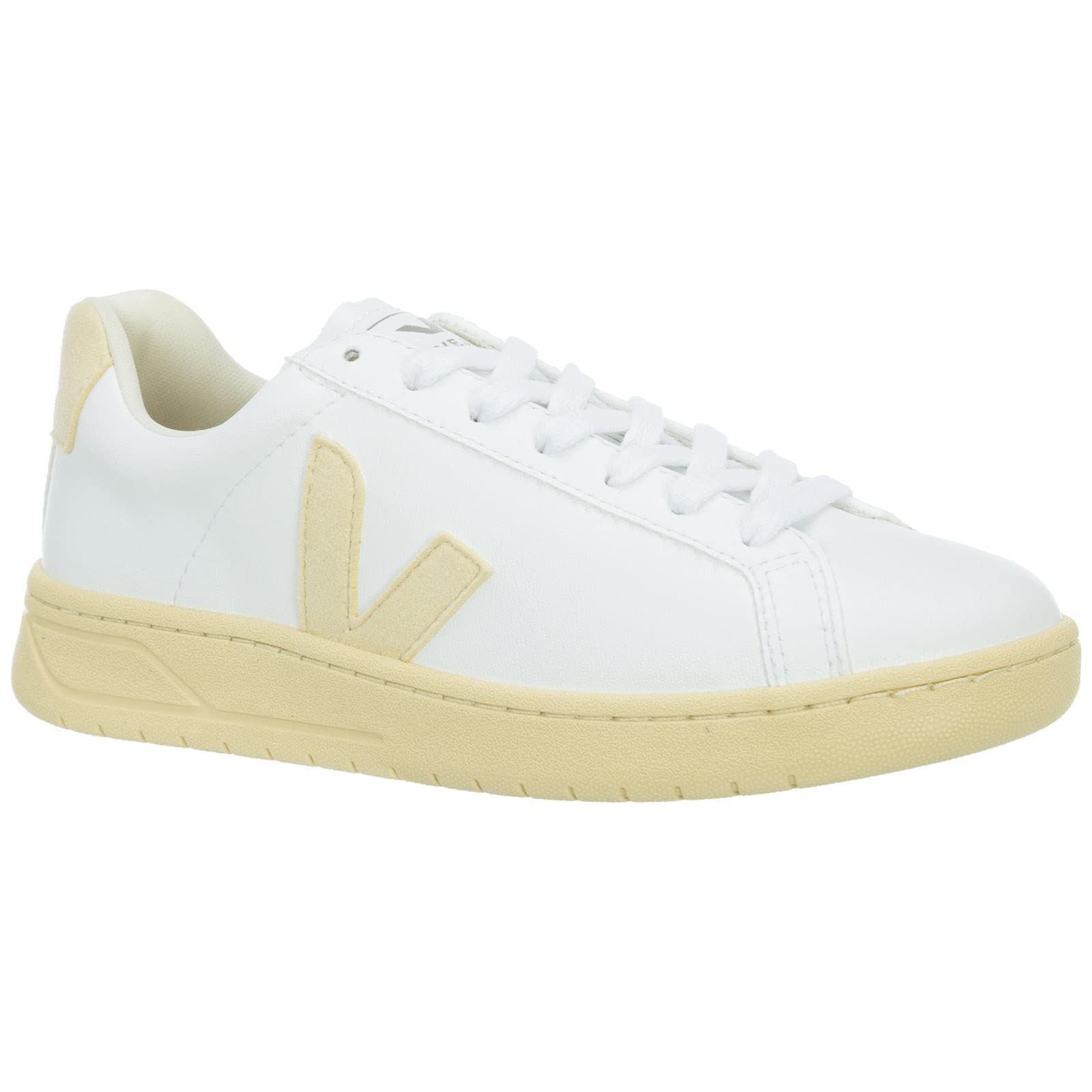 Veja Women's Urca Sneakers - White & Natural Leather Eco-Friendly Casual Shoes for Walking, Travel, and Everyday Wear