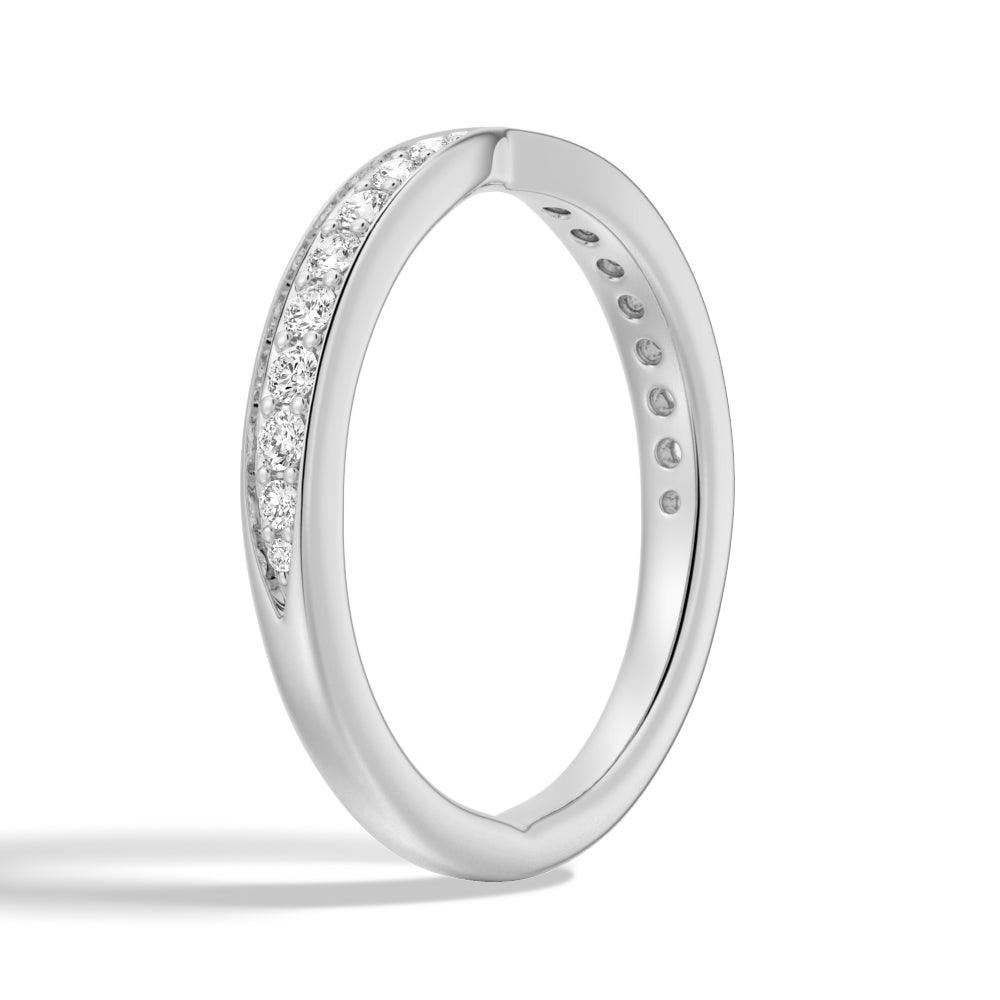 Petite Infinity Pave Moissanite Wedding Band - Dainty Stackable Ring for Women, Perfect for Bridal Jewelry, Anniversary Gifts & Everyday Elegance