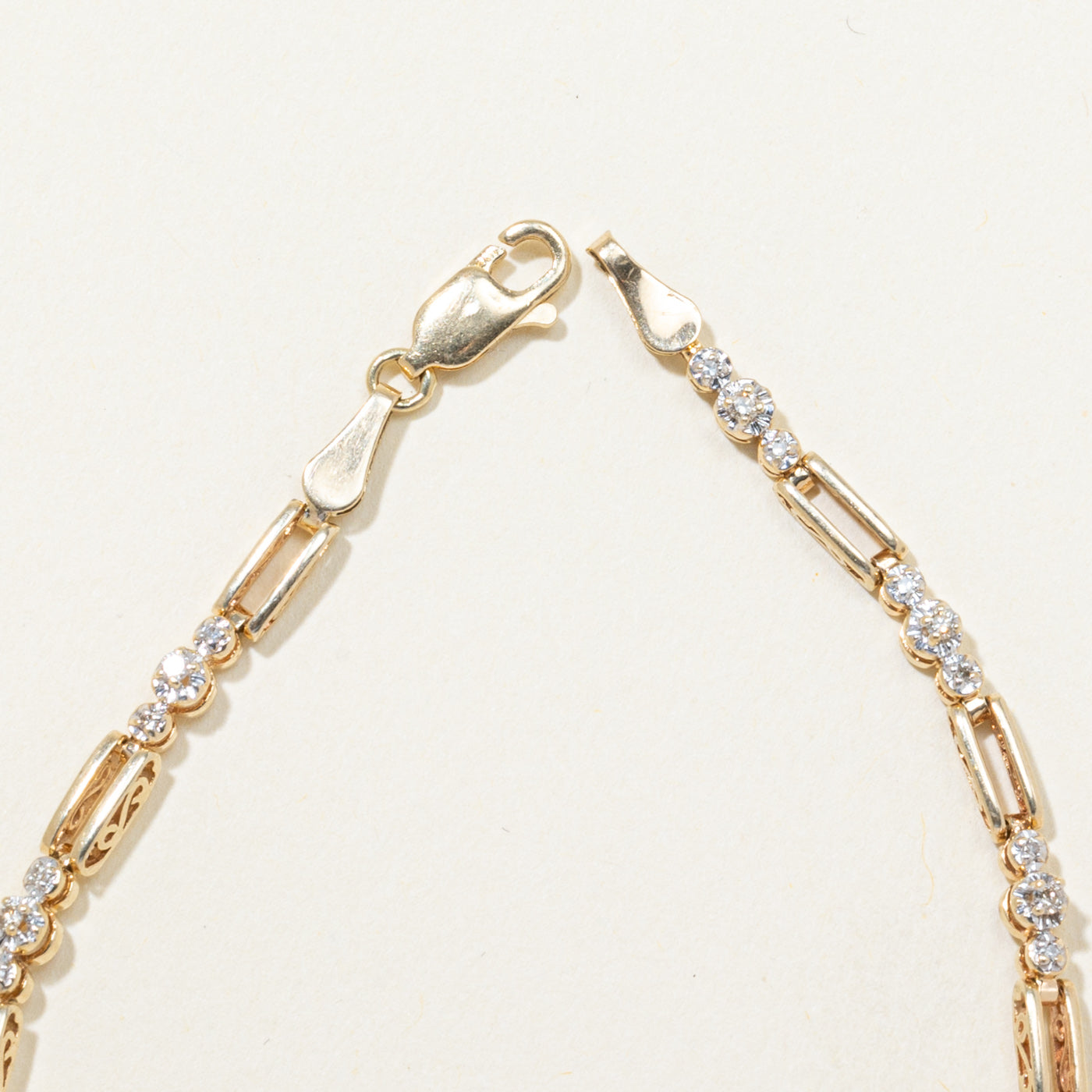 0.25ctw Diamond Open Link Tennis Bracelet - 7.25 Inch Sterling Silver Women's Jewelry for Everyday Wear & Special Occasions