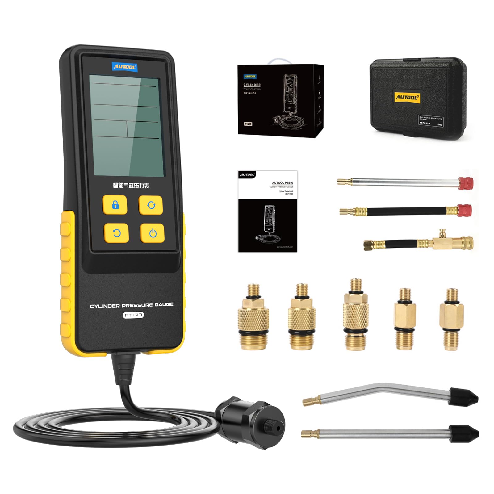 **Digital Engine Compression Tester Kit 0-426.6 PSI - Petrol & Automotive Cylinder Pressure Gauge - Accurate Diagnostic Tool for Car, Motorcycle & Small Engine Repair**    *(Perfect for Mechanics, DIY Enthusiasts & Auto Shops – Diagnose Engine Issues, Check Cylinder Health & Optimize Performance!)*