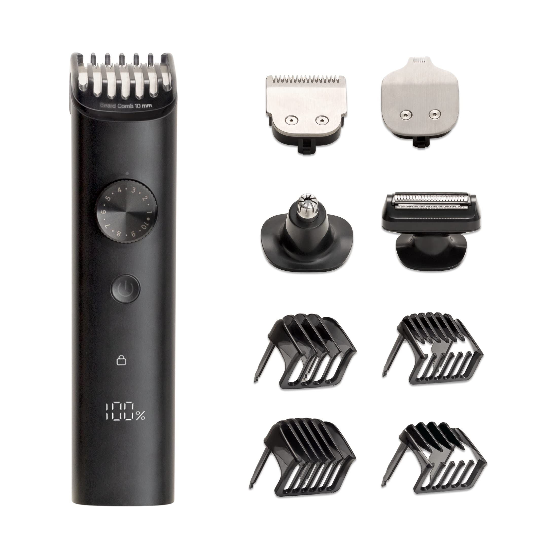 Mi Grooming Kit Pro - All-in-One Professional Trimmer for Face, Hair & Body | Nose & Ear Hair Trimmer, Beard Combs & Hair Clippers Included | 90 Min Runtime & Quick Charge | Perfect for Travel, Home & Gym Use (Black)