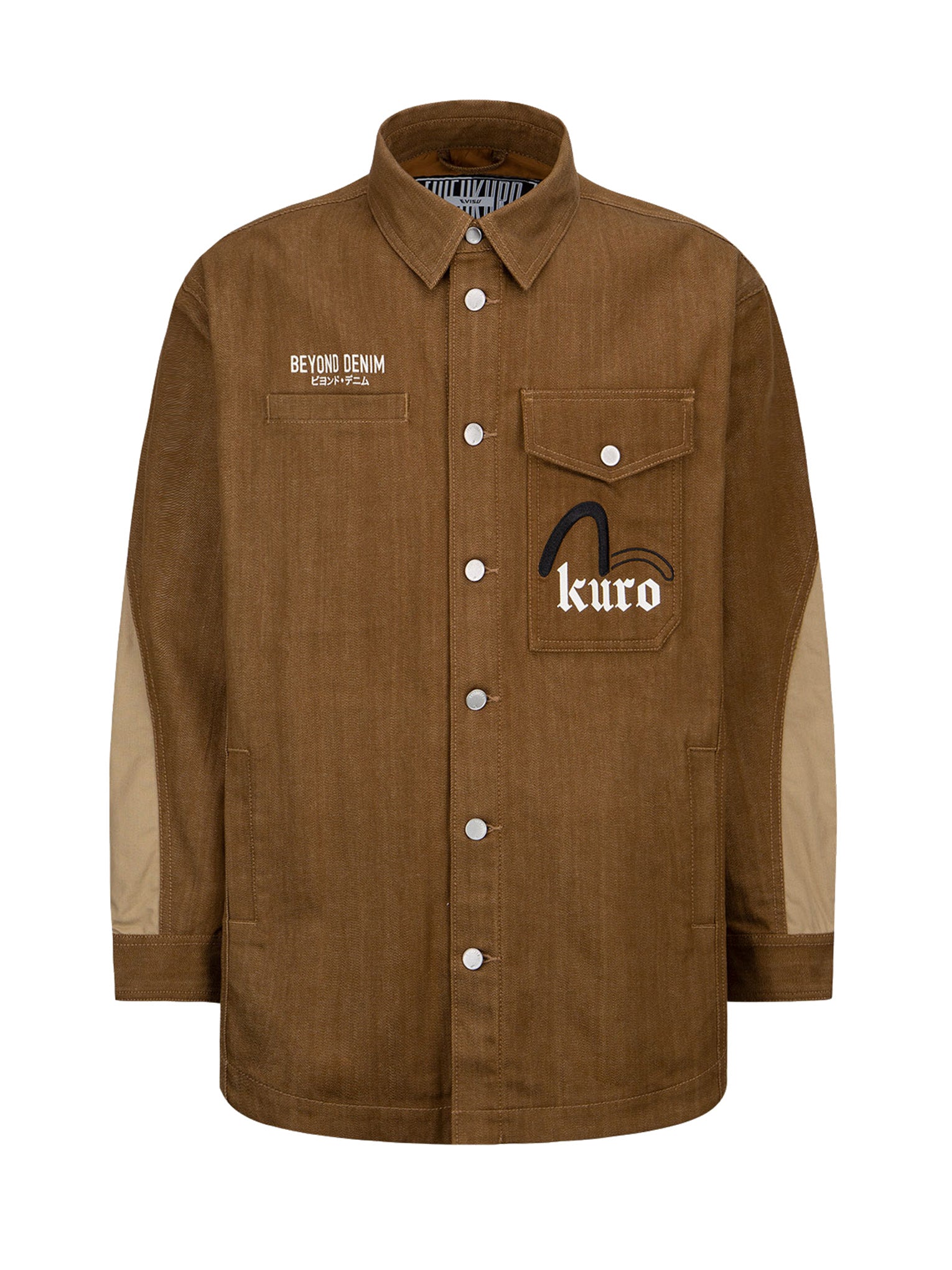 Sashiko Embroidered Denim Shirt Jacket for Men & Women - Vintage Japanese Style Overshirt for Casual Wear & Street Fashion