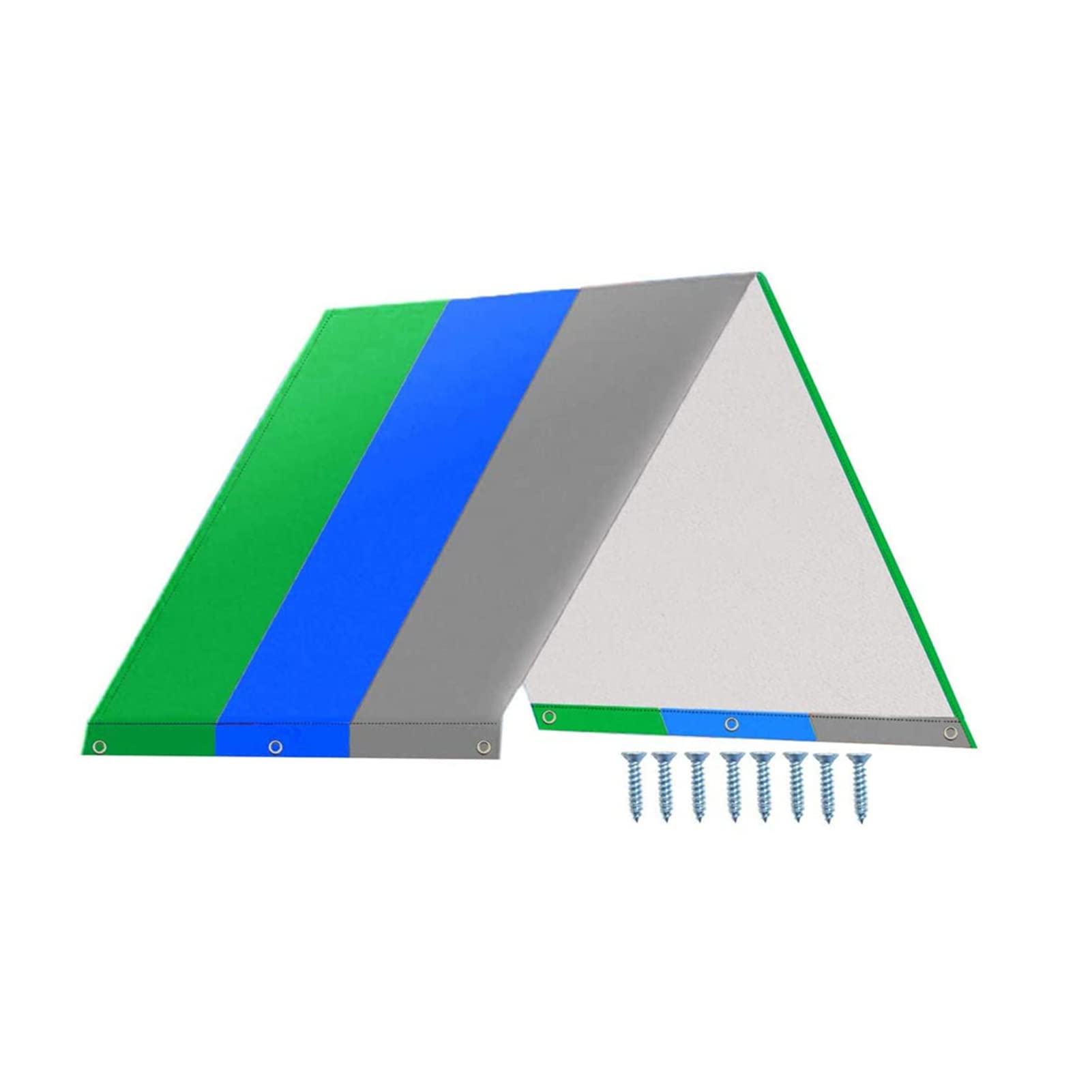 DJKKENTY Replacement Canopy for Swing Sets & Playgrounds - Outdoor Shade Tarp in Green, Blue & Grey - Durable Play Set Roof Cover for Kids' Backyard & Park Play Areas