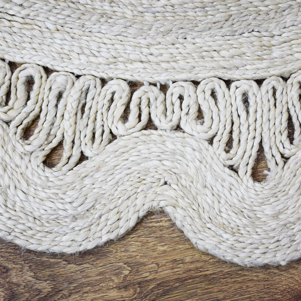 Exoticara Handwoven Jute Braided Rug - Natural Fiber Floor Mat for Boho Living Room, Bedroom & Outdoor Decor - Eco-Friendly Home Accent for Farmhouse, Coastal & Bohemian Style