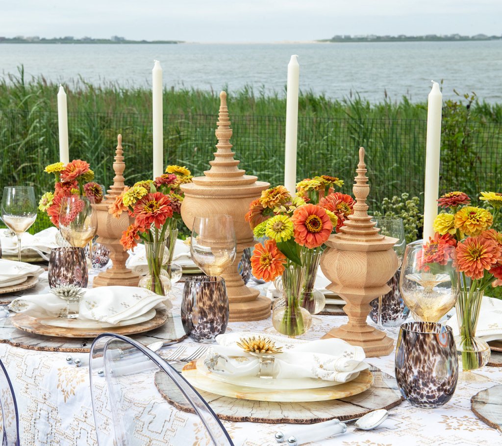 Birch Wood Placemats Set of 4 - Ivory & Natural Color Round Table Mats for Dining, Kitchen, Party Decor - Eco-Friendly Home Tableware for Everyday Use & Special Occasions