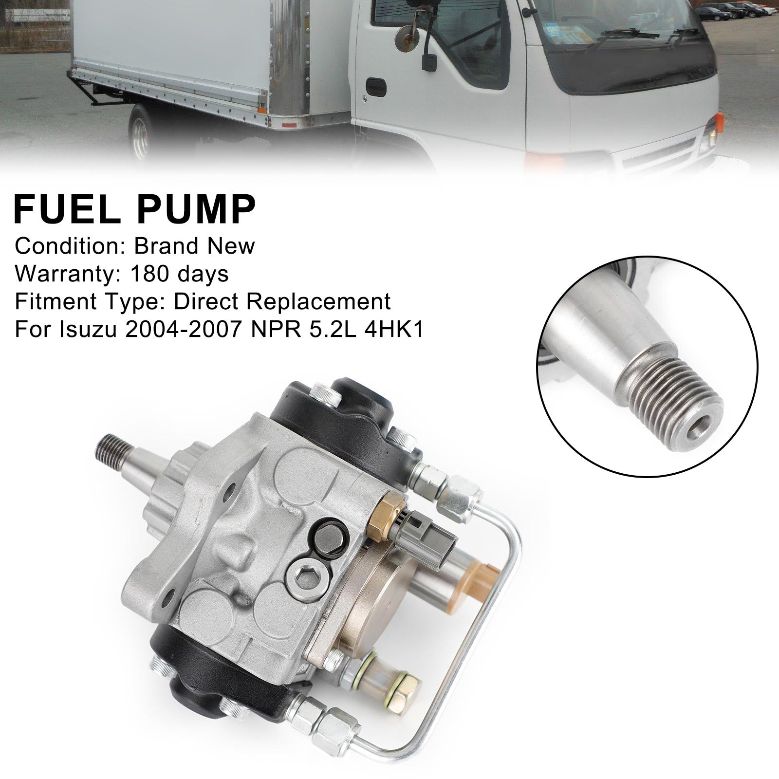 Isuzu 5.2L NPR 4HK1 Diesel Engine Fuel Pump 2940000267 (Replaces 2940000266) - Fast FedEx Express Shipping - Perfect for Commercial Trucks & Fleet Maintenance