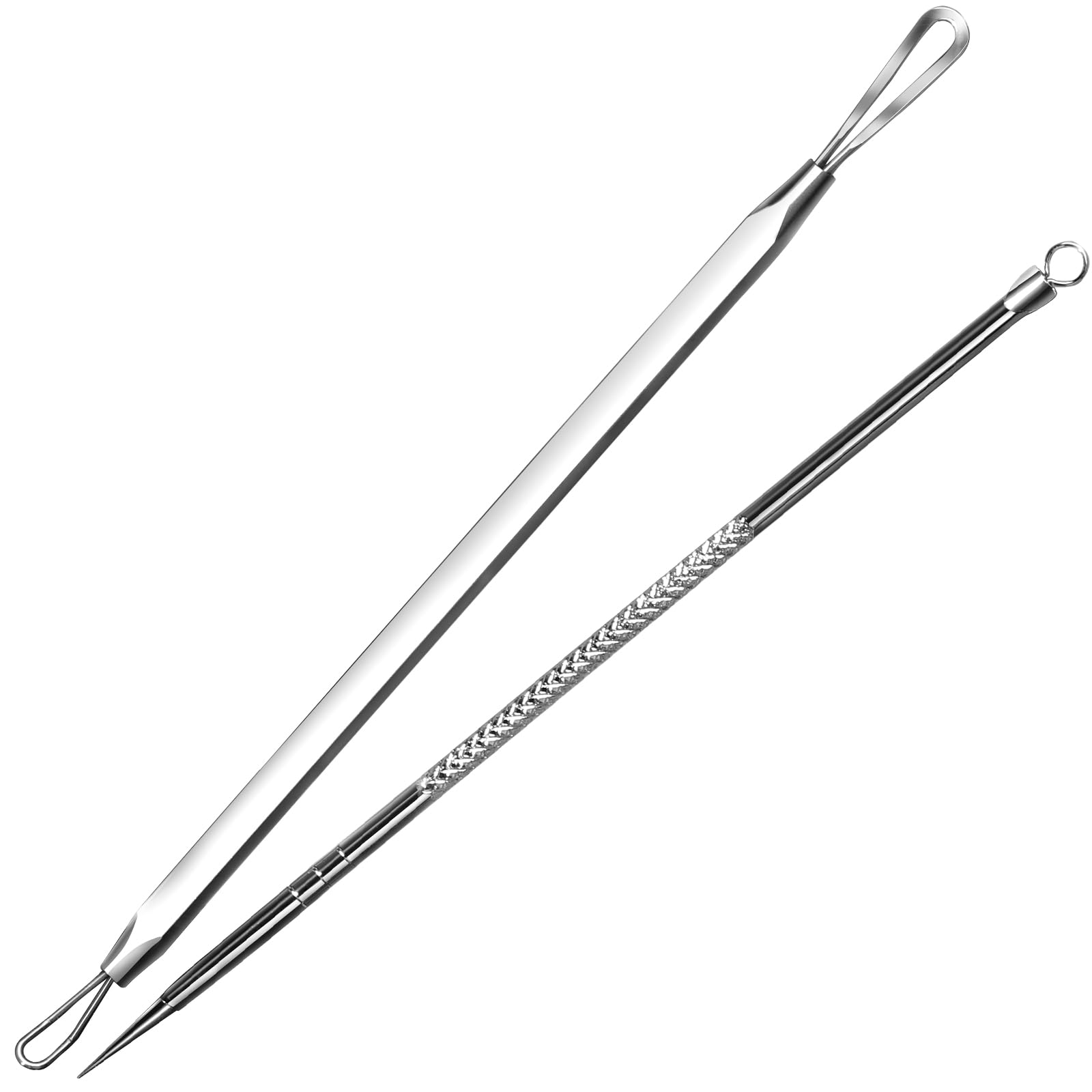 Professional Blackhead & Pimple Extractor Tool - Surgical Grade Stainless Steel Acne Comedone Removal Kit for Face & Nose - 2-in-1 Blemish Popper for Clear Skin | Perfect for Home Skincare & Spa Treatments