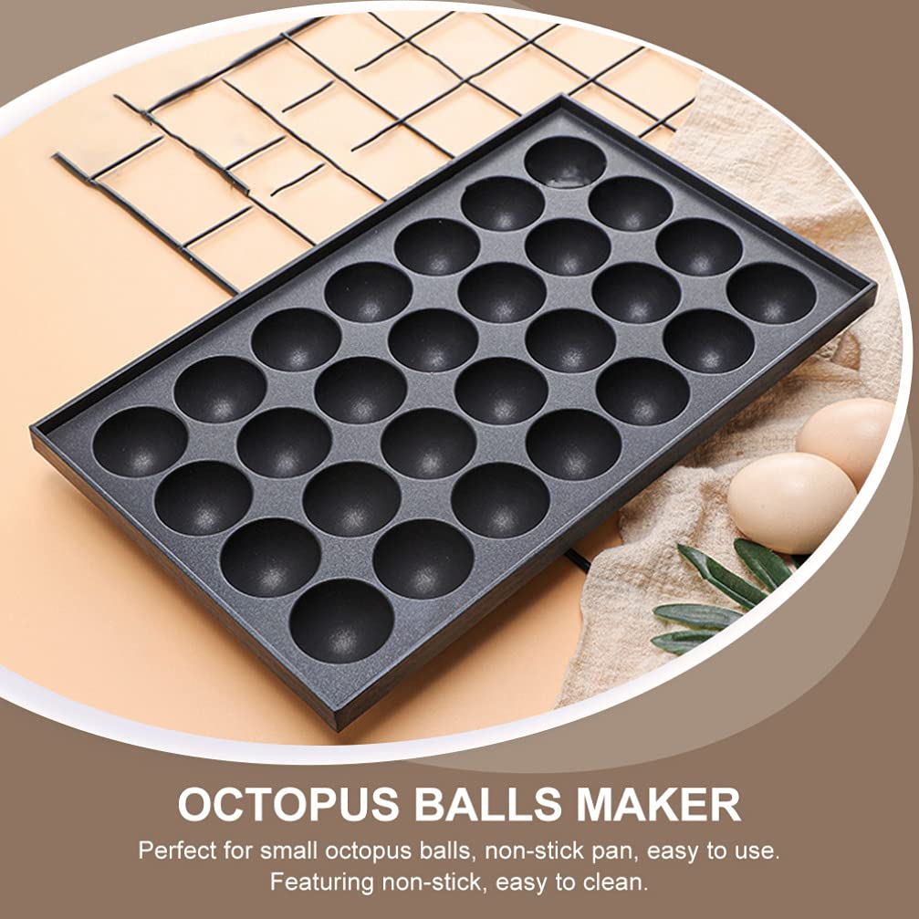 Cabilock 1-Piece Aluminum Pancake Ball Maker - Egg Frying Pan, Cake Pops Mold, Meatball Grill Pan, Mini Cake Molds & Baking Accessories for Desserts, Breakfast & Party Cooking