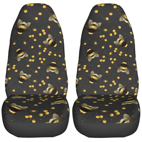 Gold and Gray Bee Pattern