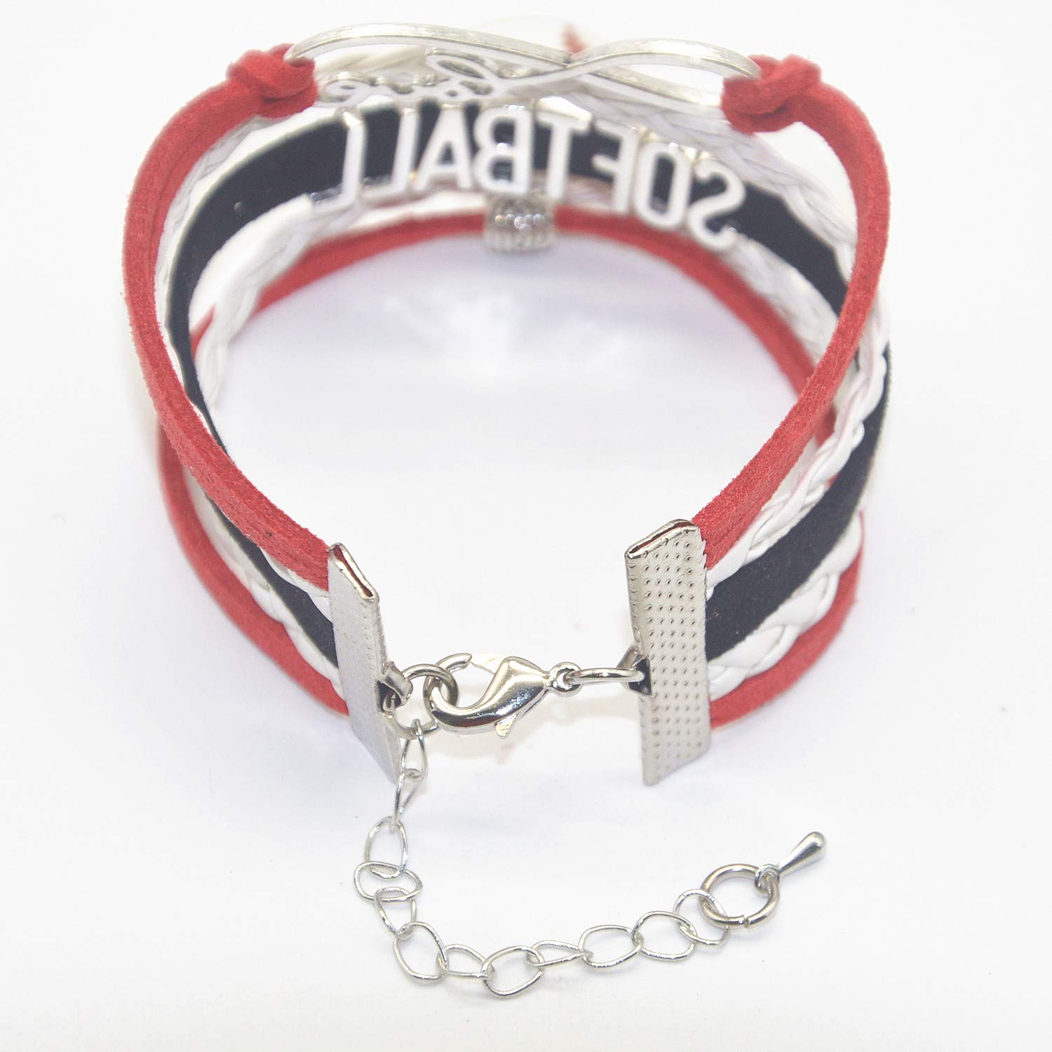 HCChanshi Infinity Love Charm Softball Bracelet - Team Themed Jewelry for Adult Softball Fans, Players & Couples | Perfect for Games, Gifts & Team Spirit Accessories