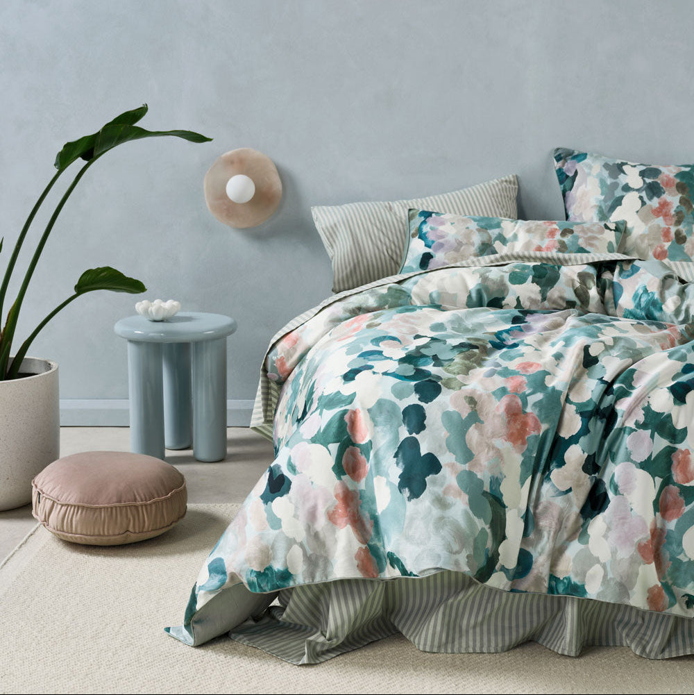 Linen House Harriet Quilt Cover Set - Premium Cotton Bedding Set for Queen Size Bed - Soft & Breathable Duvet Cover for Cozy Bedroom Decor