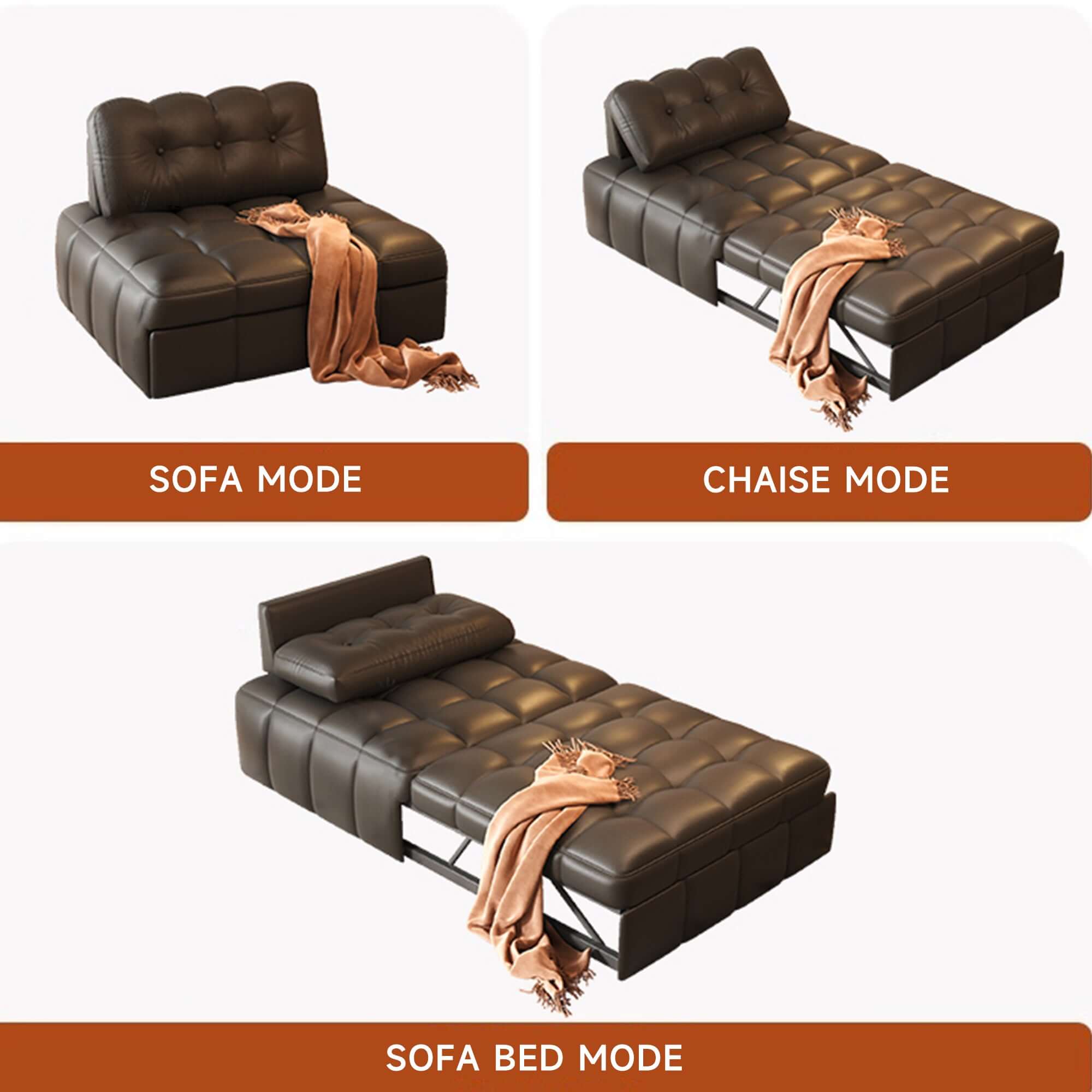 Modern Convertible Sofa Bed - Space Saving Sleeper Couch for Small Apartments & Guest Rooms | Perfect for Studio Living, Overnight Guests & Multi-Functional Spaces