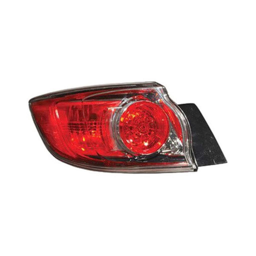 Premium CAPA Certified Tail Light Assembly Pair for Mazda 3 Hatchback 2010-2013 Models (Driver & Passenger Side) - Part Numbers MA2800147, MA2801147, BBN751160D, BBN751150D | Perfect Fit Replacement for Damaged Lights | Enhances Nighttime Visibility & Safety