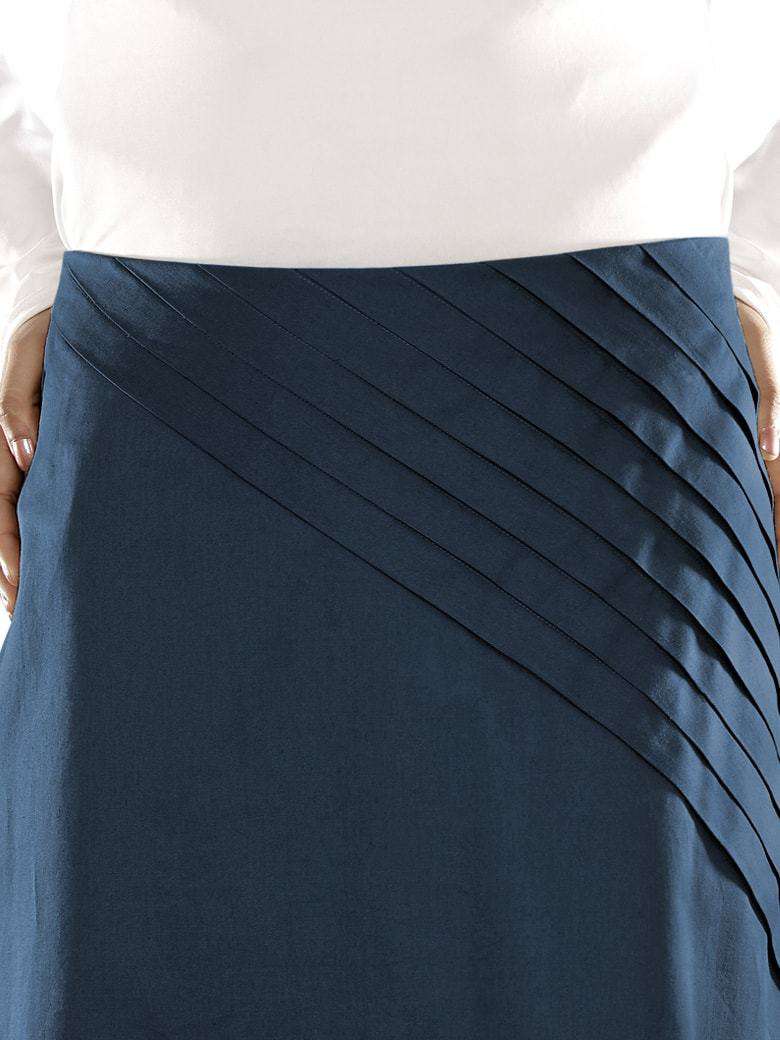 ISA Twill Skirt for Women - High Waist A-Line Midi Skirt with Pockets | Perfect for Office, Date Night & Casual Outfits