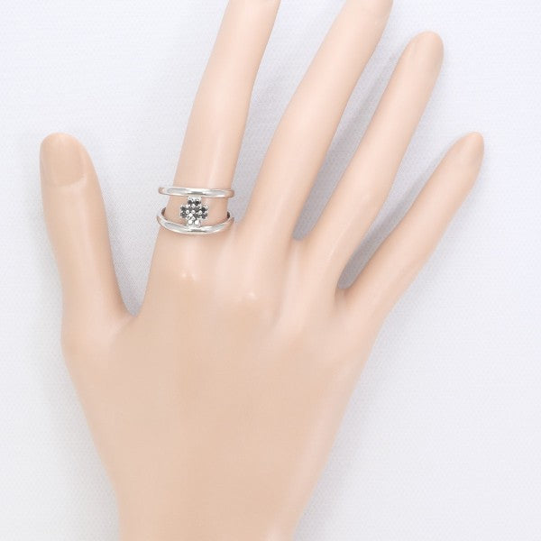 18K White Gold Black Diamond Ring for Women - Elegant Wedding, Engagement & Anniversary Jewelry Gift