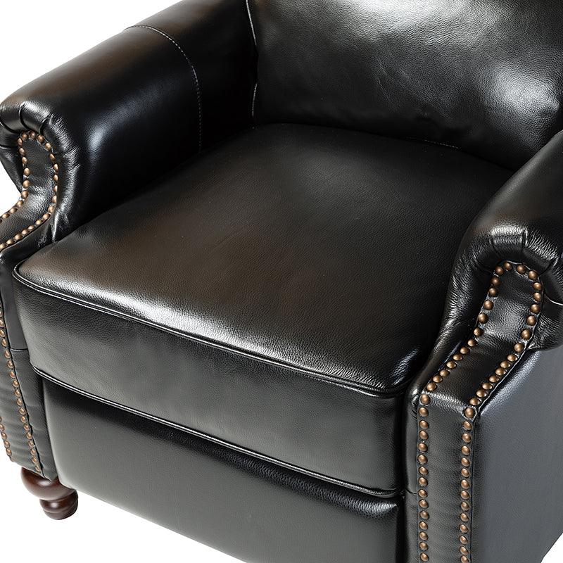Mid Century Modern Genuine Leather Recliner Chair - Consuela Handcrafted Lounge Chair for Living Room, Office & Home Theater