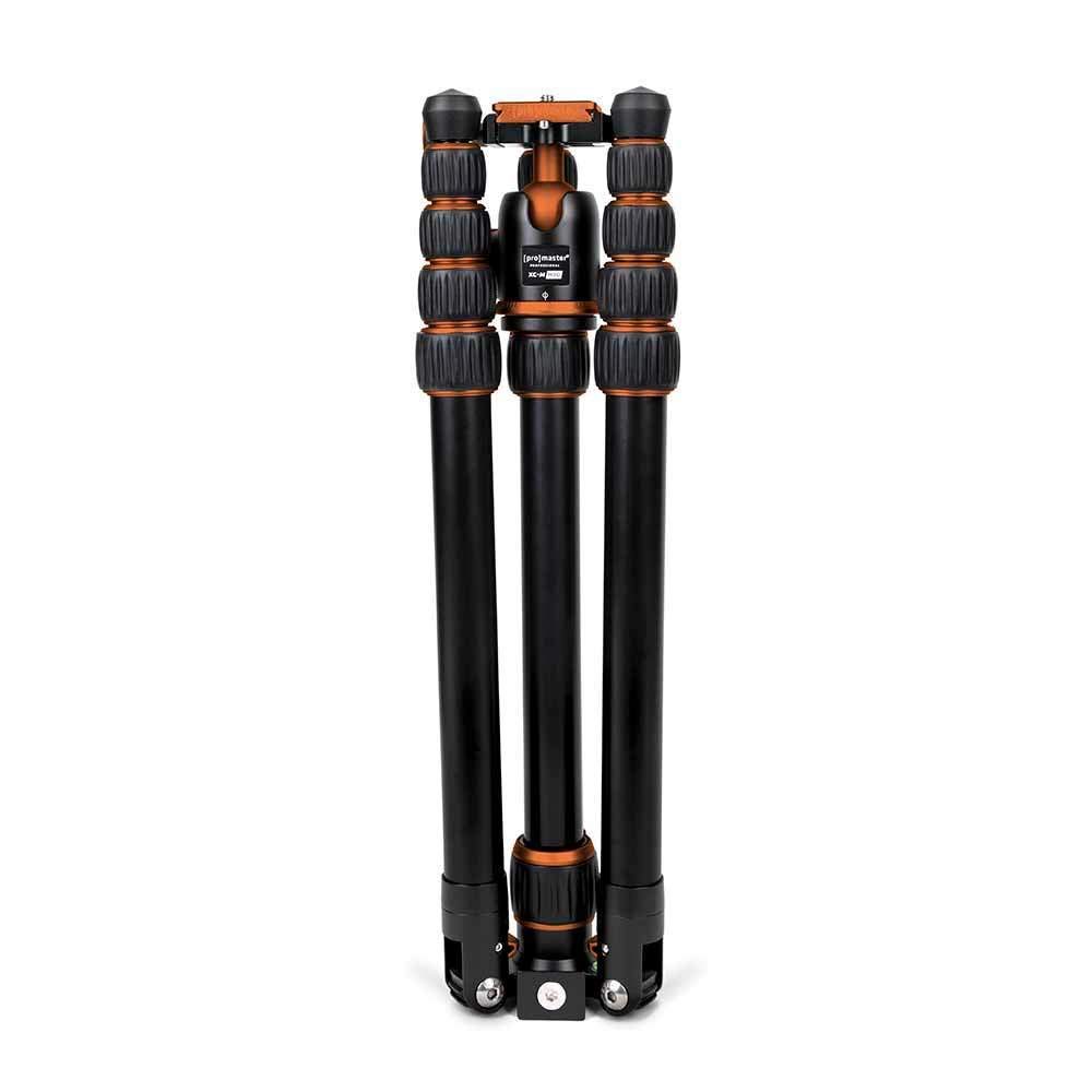 ProMaster XC-M 525K Professional Camera Tripod Kit with Ball Head - Heavy Duty Orange Aluminum Tripod for DSLR & Mirrorless Cameras - Perfect for Travel, Photography & Videography