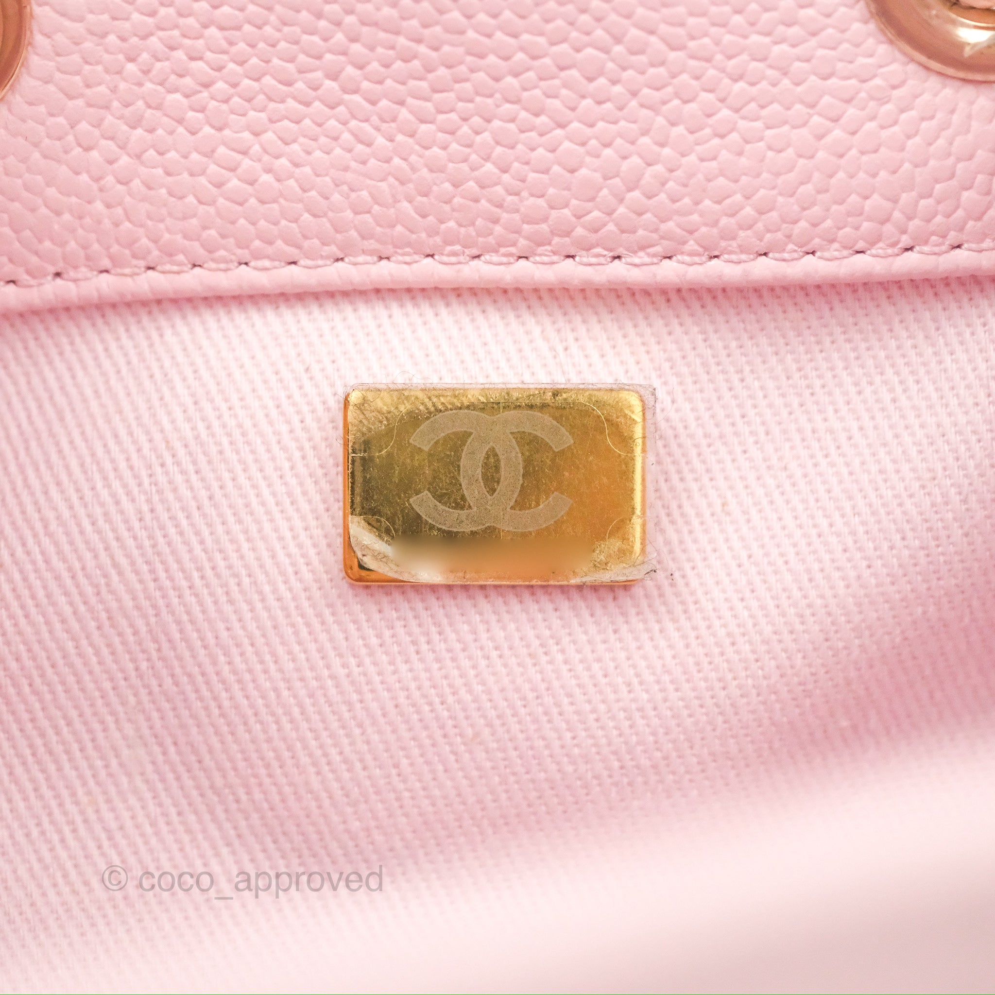 Chanel Business Affinity Drawstring Bucket Bag in Light Pink Caviar Leather with Gold Hardware - Perfect for Work, Travel & Everyday Luxury