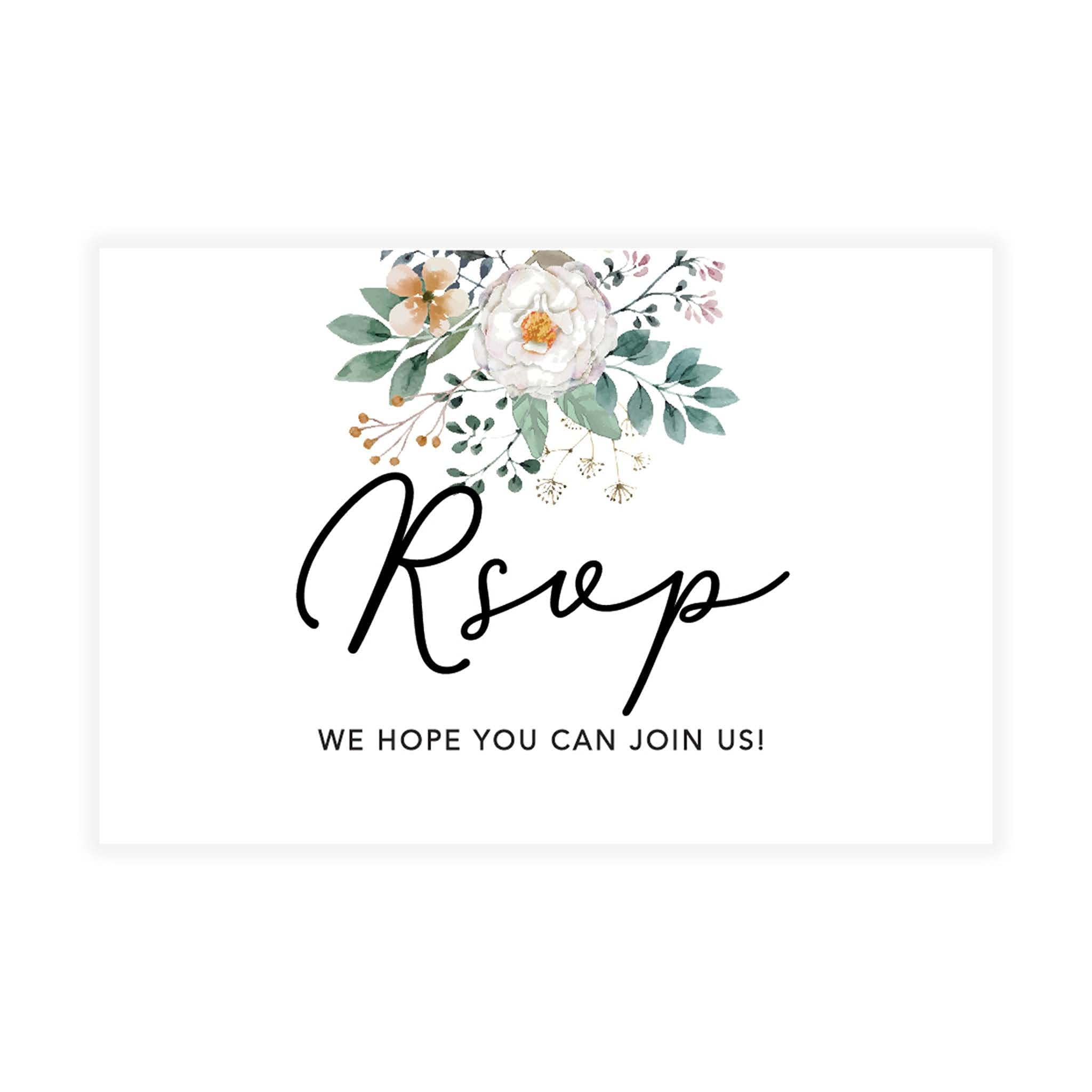 Personalized RSVP Postcards 56-Pack - Custom Wedding, Bridal Shower & Baby Shower Invitation Cards - Spring Floral Design on Premium Cardstock - 4x6 Inch Response Cards with Custom Date & Return Address - Perfect for Weddings, Birthdays & Special Events