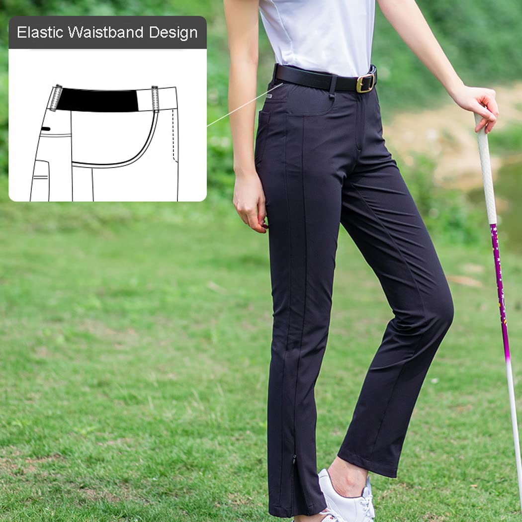 LANGWEI Women's Quick Dry Golf & Hiking Pants - Lightweight Stretch Ankle Pants for Work, Travel & Business Casual - Perfect for Outdoor Sports, Office Wear & Vacation Outfits
