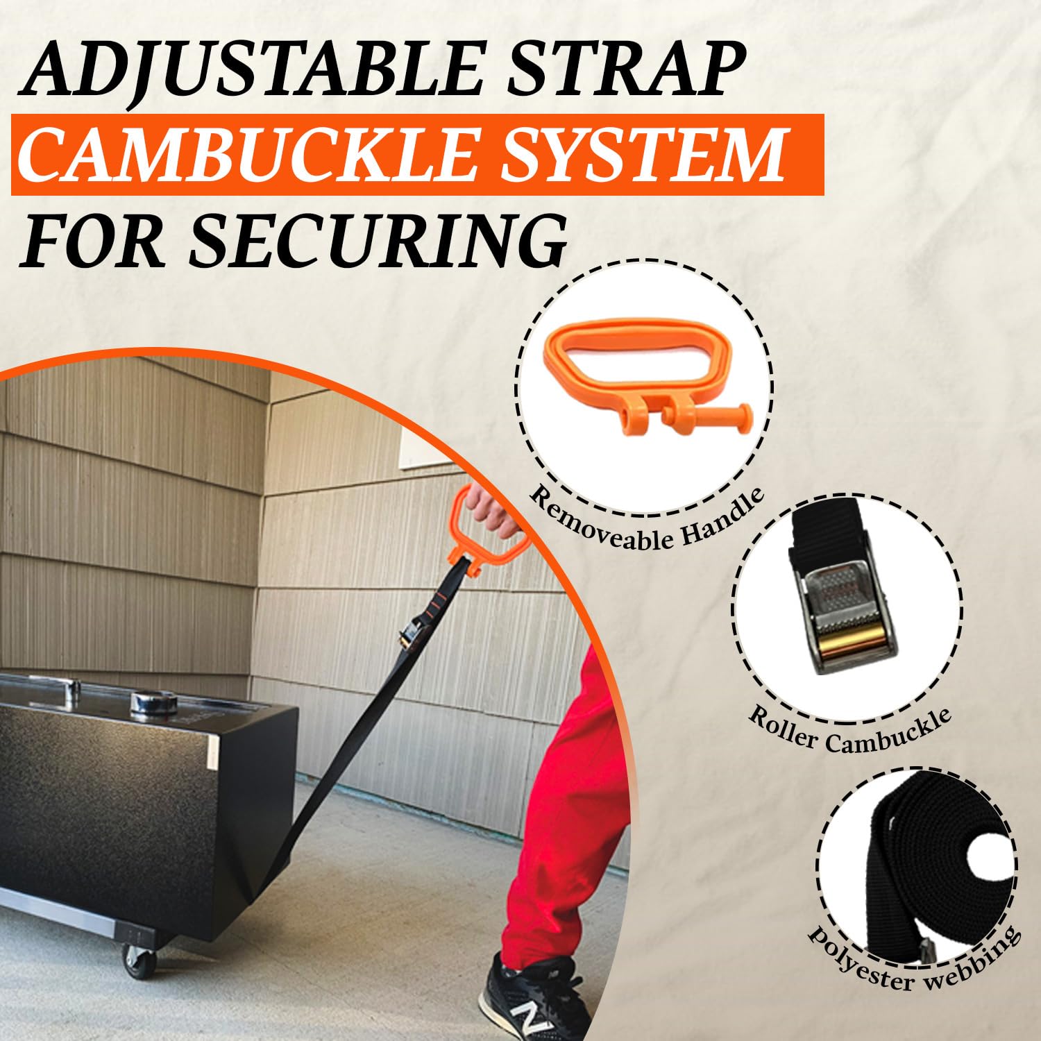 Multus Adjustable Lifting Straps - 2 Handle Heavy Duty Moving Straps for Furniture, Appliances, Mattresses & Sports Gear | Perfect for Home Moving, Gym Equipment Transport & Camping Gear Hauling
