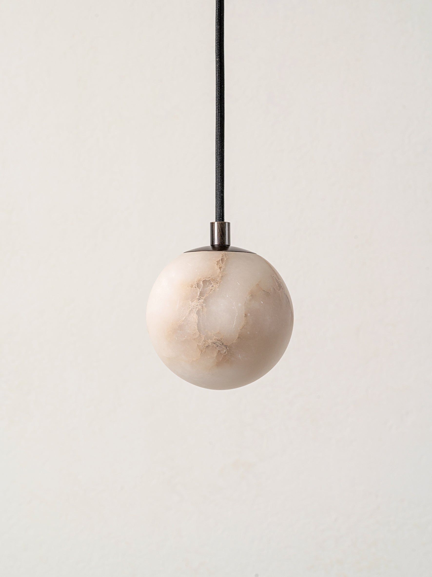 Elegant Alabaster Glass and Bronze Ceiling Pendant Light - Modern Chandelier for Dining Room, Bedroom & Living Room Lighting