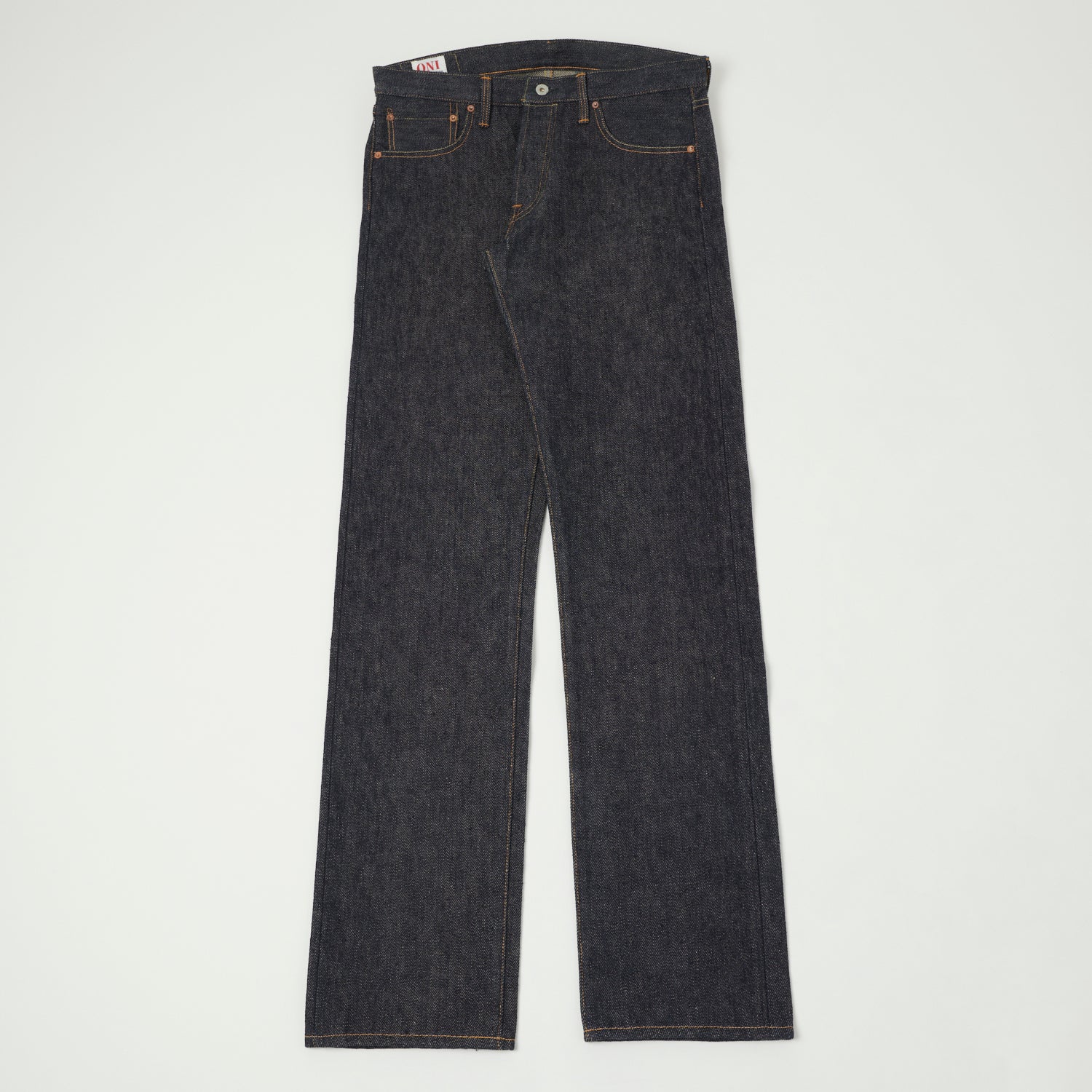 ONI 552 Natural Indigo Secret Denim 20oz Slim Straight Raw Selvedge Jeans for Men - Premium Japanese Denim Pants for Casual Wear & Street Style
