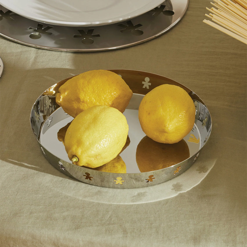 Alessi Mini Girotondo Round Tray - Elegant Decorative Serving Tray for Dining, Kitchen, and Home Decor | Perfect for Parties, Breakfast in Bed, and Displaying Jewelry