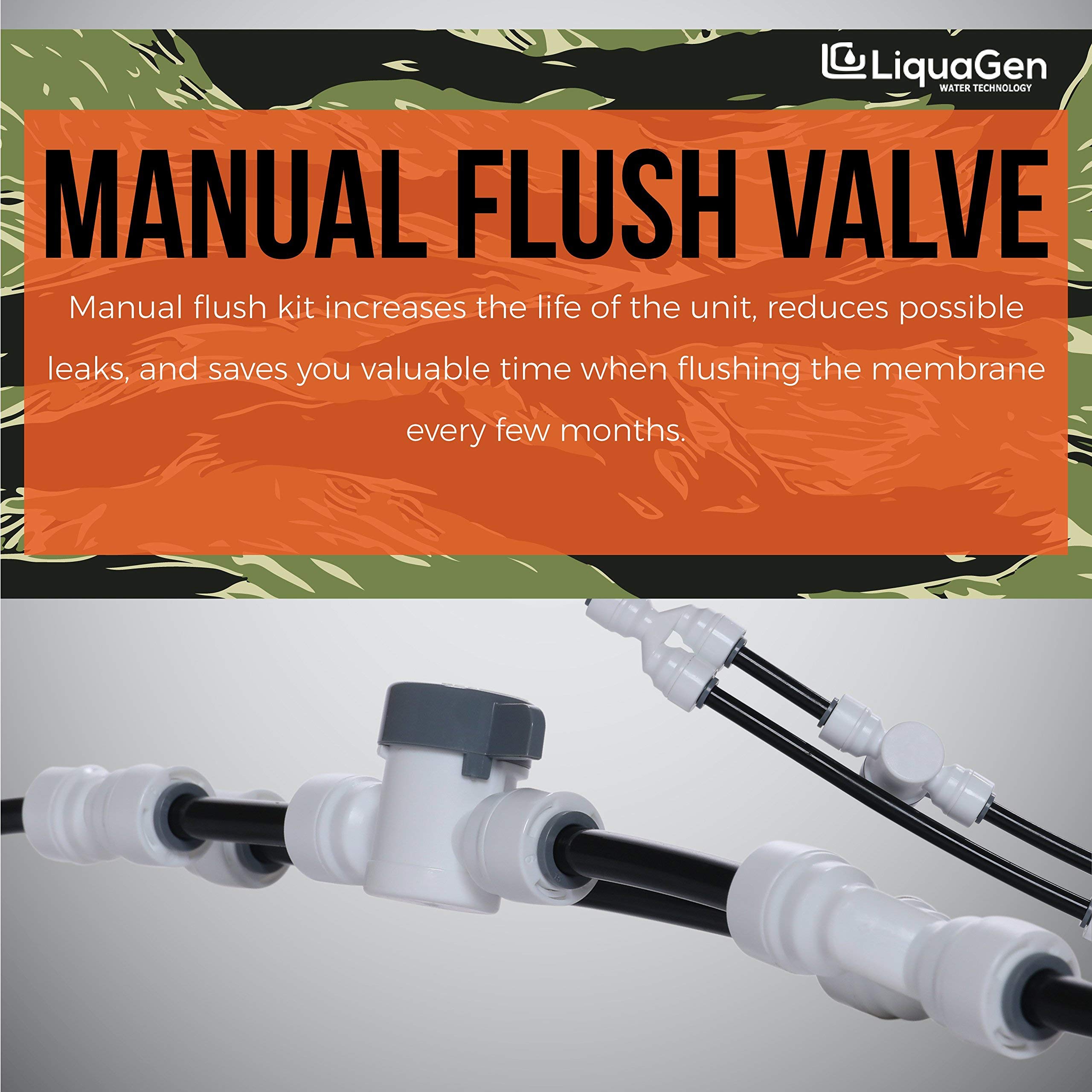 LiquaGen 100 GPD Super Flow Reverse Osmosis Deionization (RODI) Water Filtration System | Ultra Pure Water Softener for 0 TDS/PPM | Aquarium Water Purification System | Perfect for Fish Tanks, Hydroponics & Home Brewing
