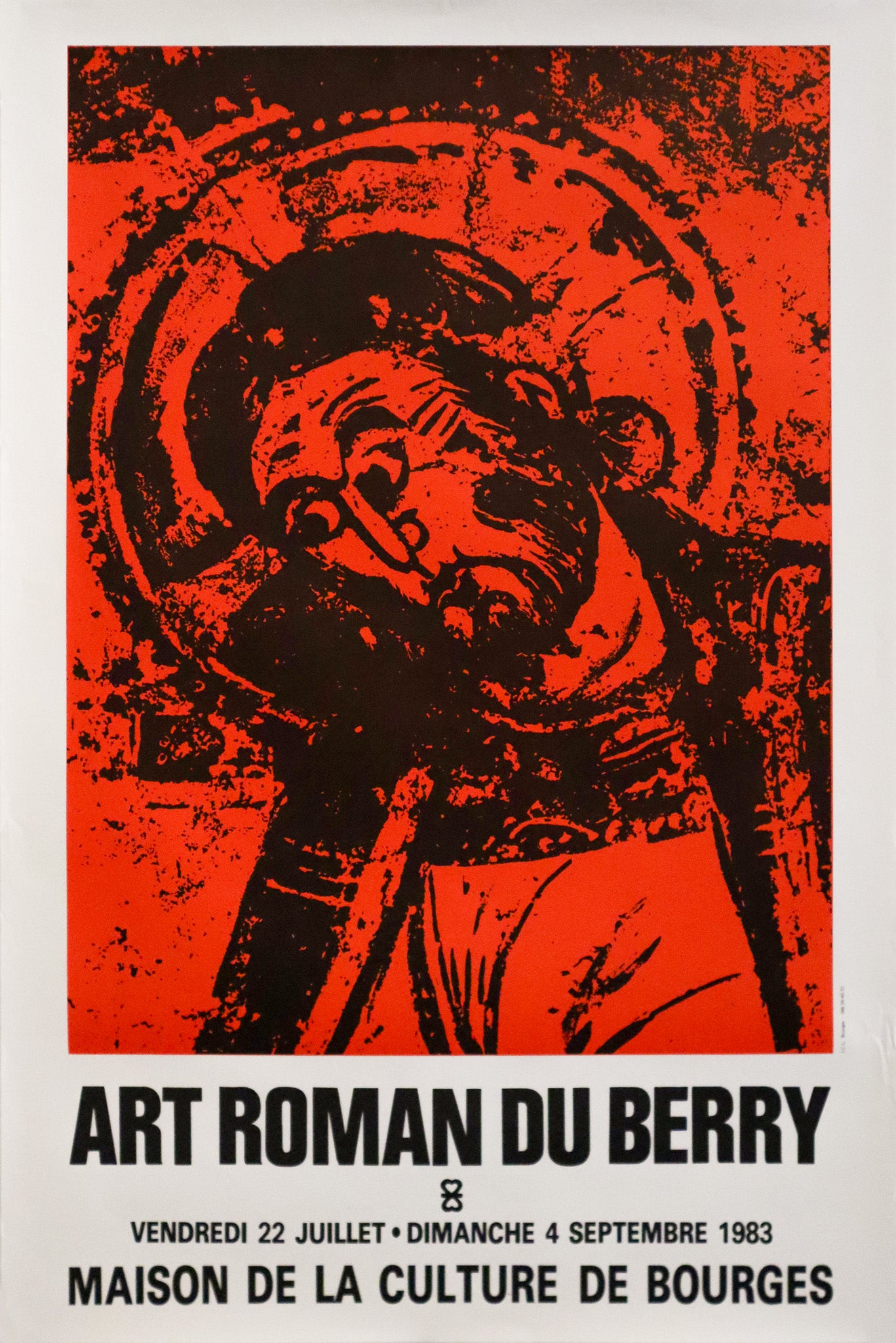 1983 French Exhibition Poster - Maison de la Culture de Bourges, Romanesque Art of Berry | Vintage Wall Decor for Home, Office & Art Gallery Display