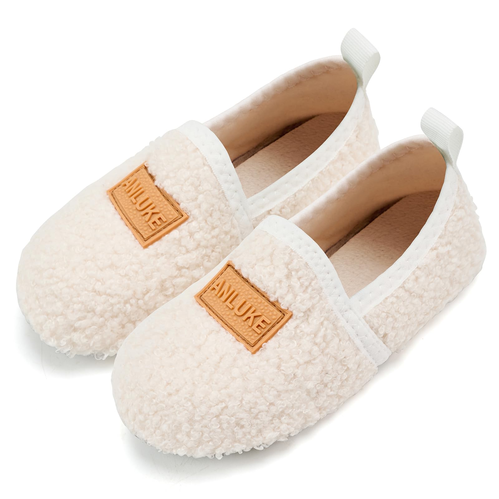 ANLUKE Non-Slip Toddler Slippers for Boys & Girls - Soft Indoor House Shoes with Warm Fleece Lining for Kids - Perfect for Winter, Home, Preschool & Playtime