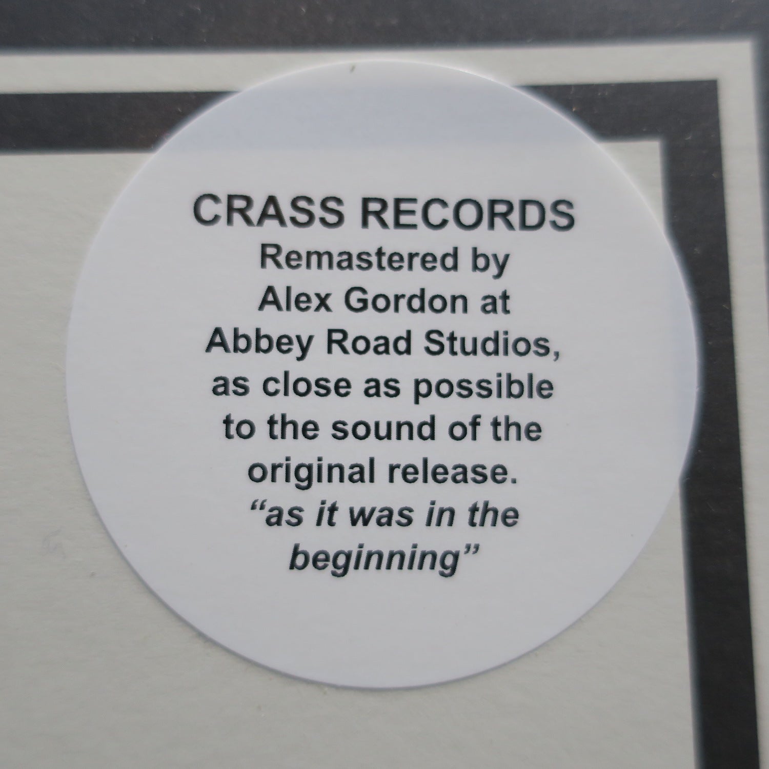 CRASS 'Yes Sir, I Will' Remastered Vinyl LP | Punk Rock Classic Album | Perfect for Record Collectors & Music Enthusiasts