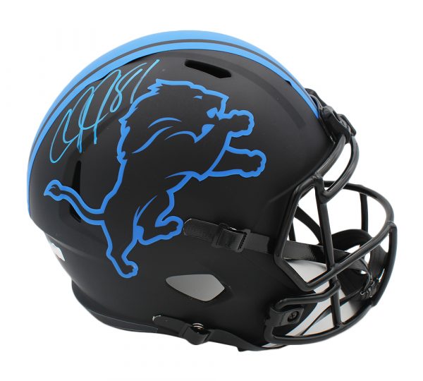 Calvin Johnson Autographed Detroit Lions Speed Full Size Eclipse NFL Helmet - Perfect for Sports Memorabilia Collectors & Football Fans Display