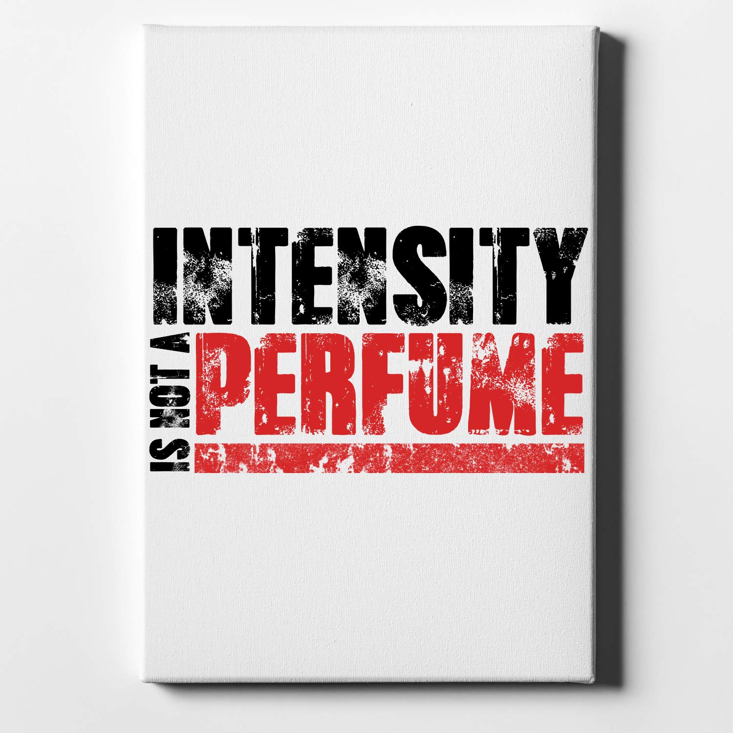DistinctInk Intensity Isn't A Perfume - 11x14 Inch Modern Canvas Wall Art - White Edge Gallery Wrapped (5/8