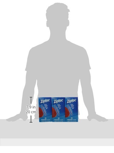 Ziploc Quart Freezer Bags with Grip 'n Seal Technology - 38 Count (Pack of 3, 114 Total) - Airtight Food Storage for Meal Prep, Freezing & Organization | Perfect for Leftovers, Snacks & Sous Vide Cooking