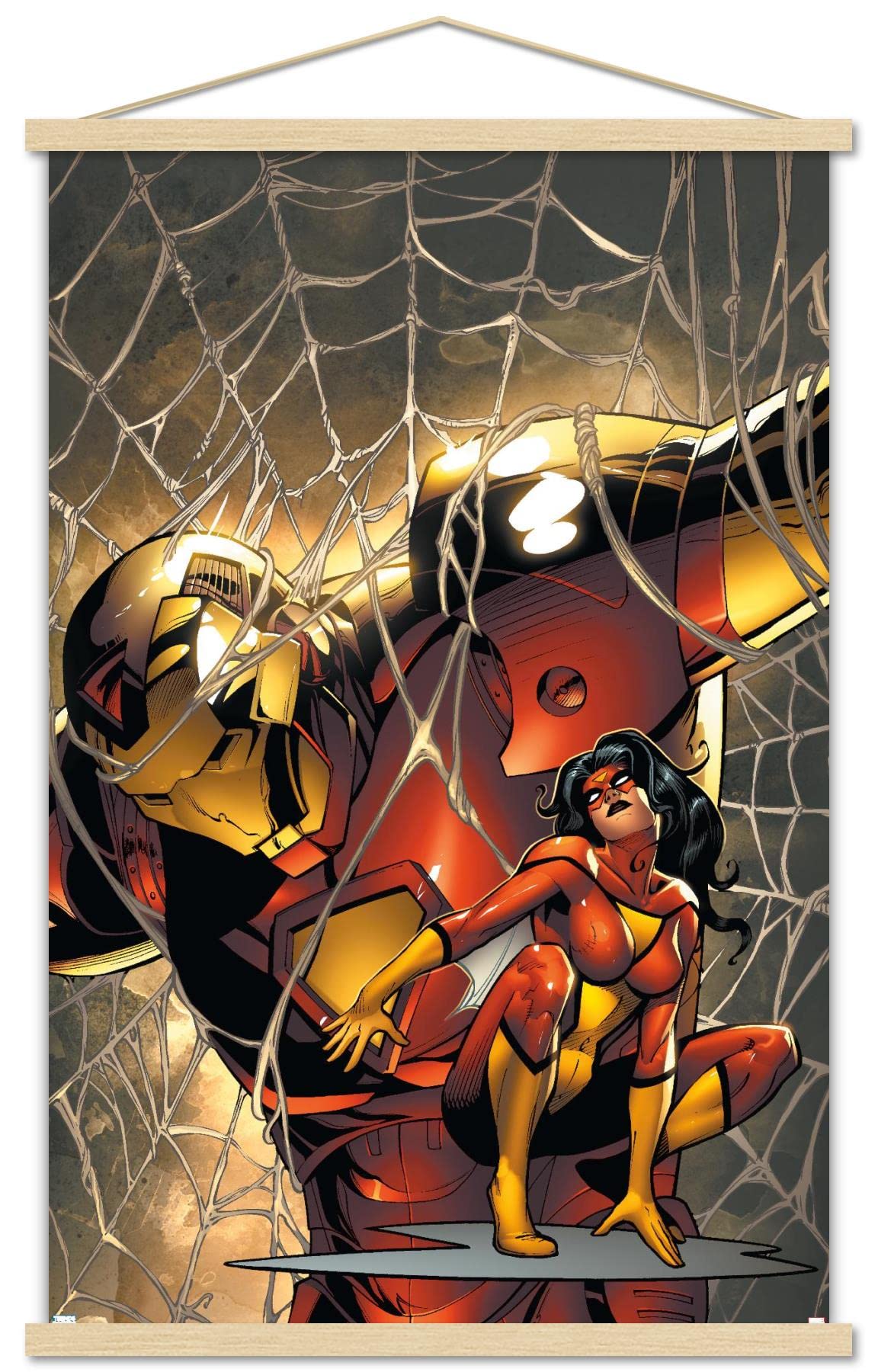 Marvel Adventures Iron Man #10 Spider Woman Wall Poster with Magnetic Frame - 22.375