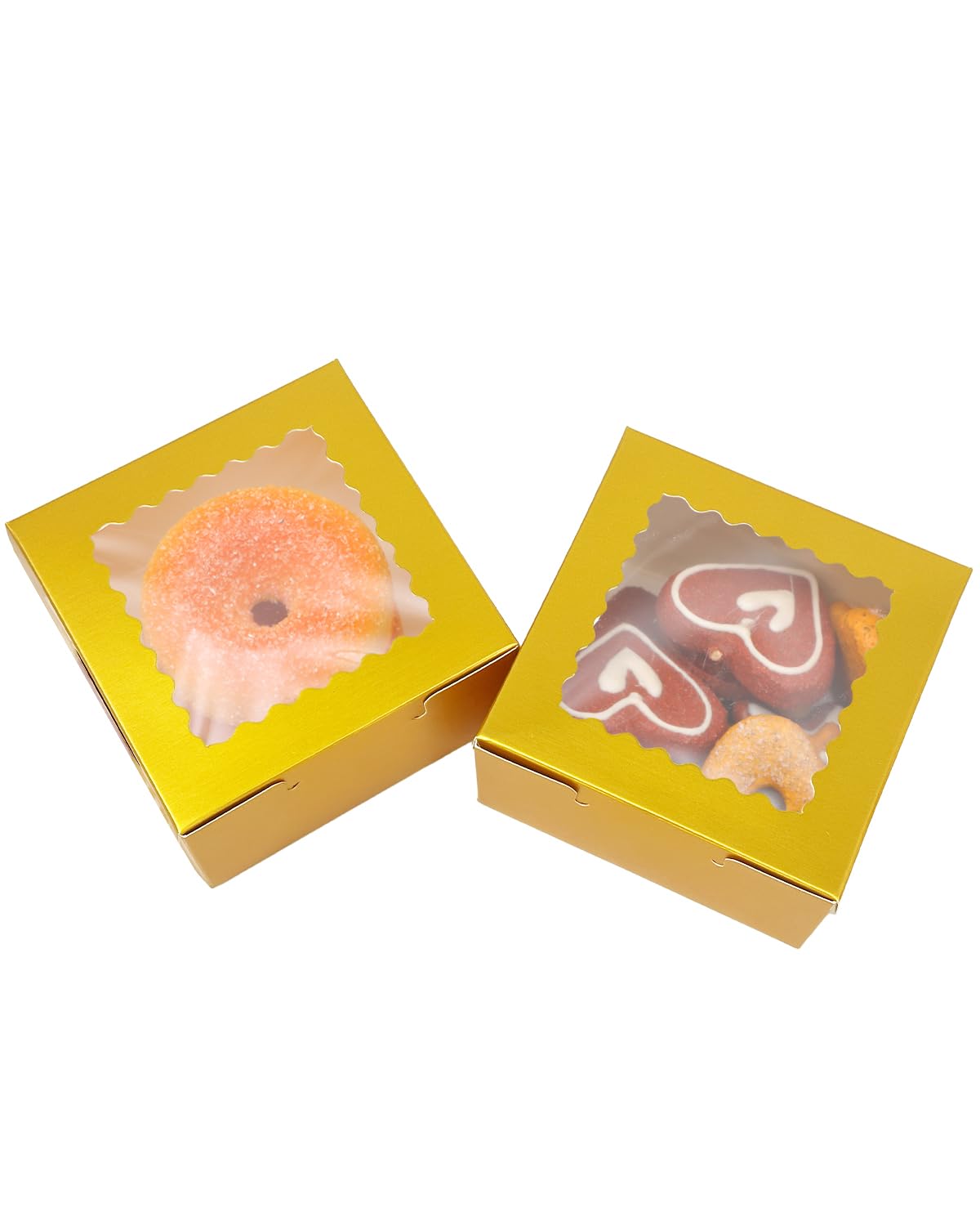 Gold Bakery Boxes 60pcs 4x4x2.5