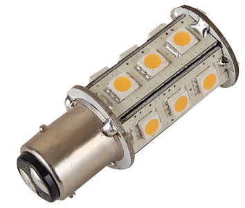 Light BAY15S Tower 18 LED WW Warm White Bulb - Perfect for Chandeliers, Ceiling Fans, and Decorative Lighting