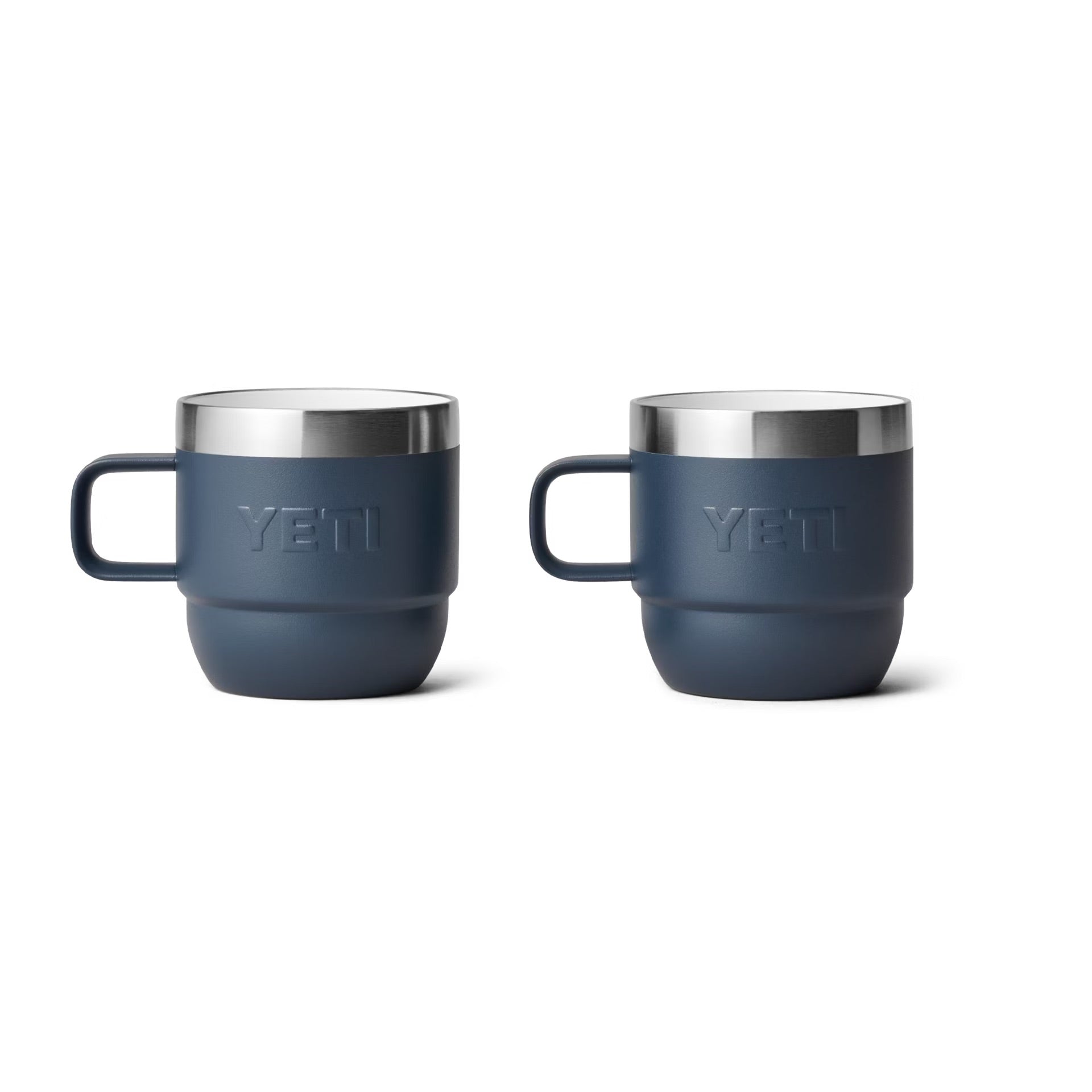Rambler 6 oz Stackable Mugs (2 Pack) - Insulated Stainless Steel Camping Cups for Coffee, Tea & Outdoor Adventures - Perfect for Hiking, Picnics & Travel