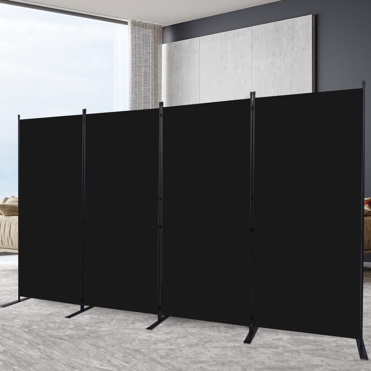 6FT Portable Room Divider & Folding Privacy Screen - 136
