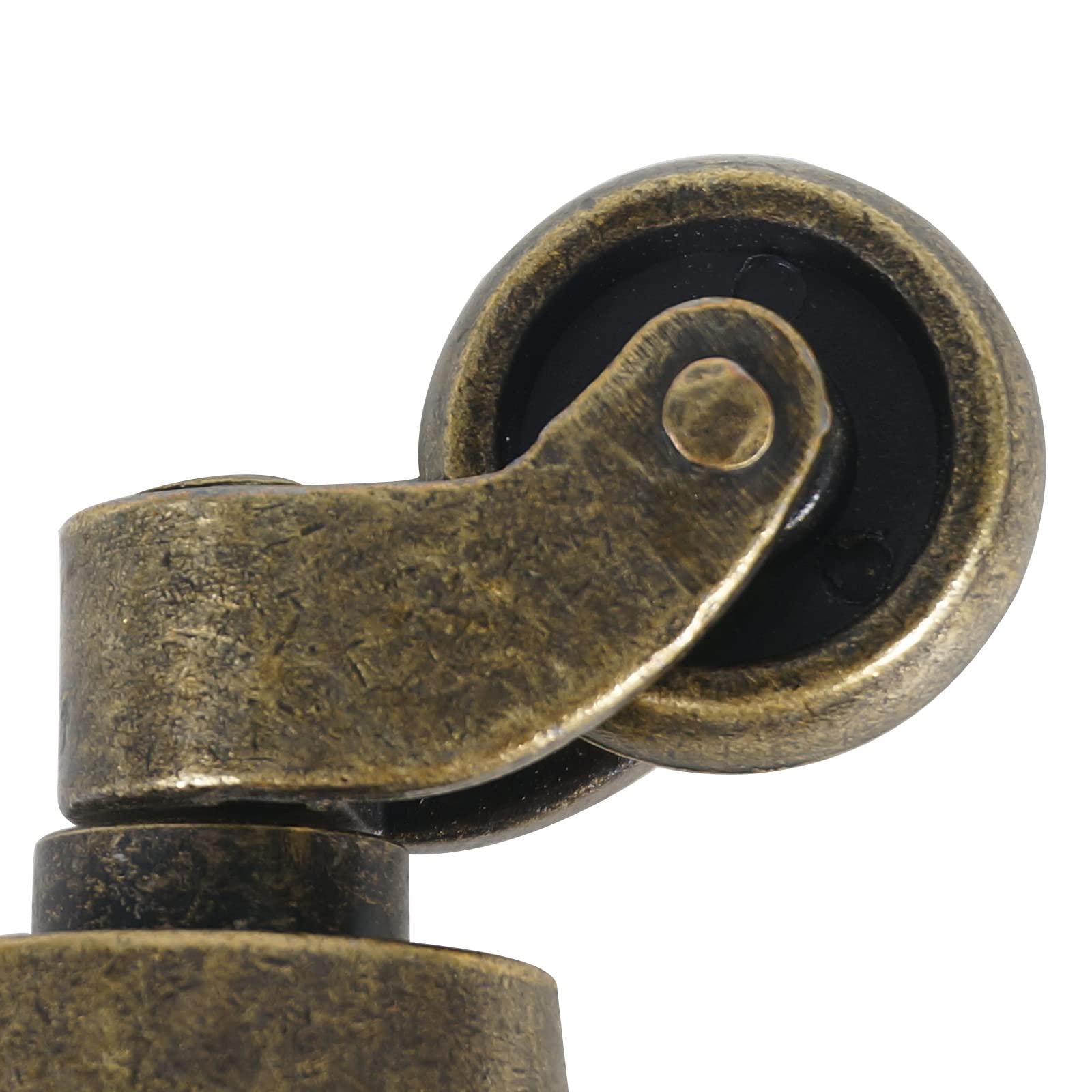 Solid Brass Swivel Caster Wheels - Heavy Duty Polished Antique Cup Casters with High Load Capacity for Furniture, Beds, Armchairs | Universal Fit for Home & Office Use
