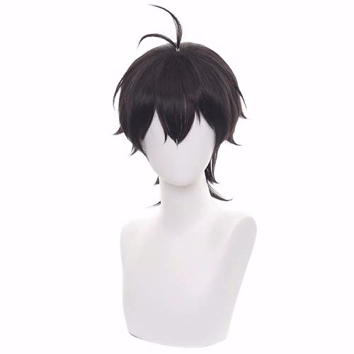 Anime SK8 the Infinity Miya Chinen Cosplay Wig for Men - Black Short Synthetic Hair Wig - Perfect for Cosplay, Halloween, and Anime Conventions