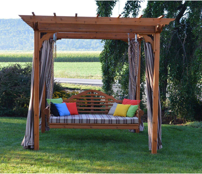 Regallion Outdoor Wooden Pergola Kit with Swing Hangers - 6x8, 8x8 & 8x10 Sizes - Perfect for Backyard, Garden, Patio & Deck Shade Structure