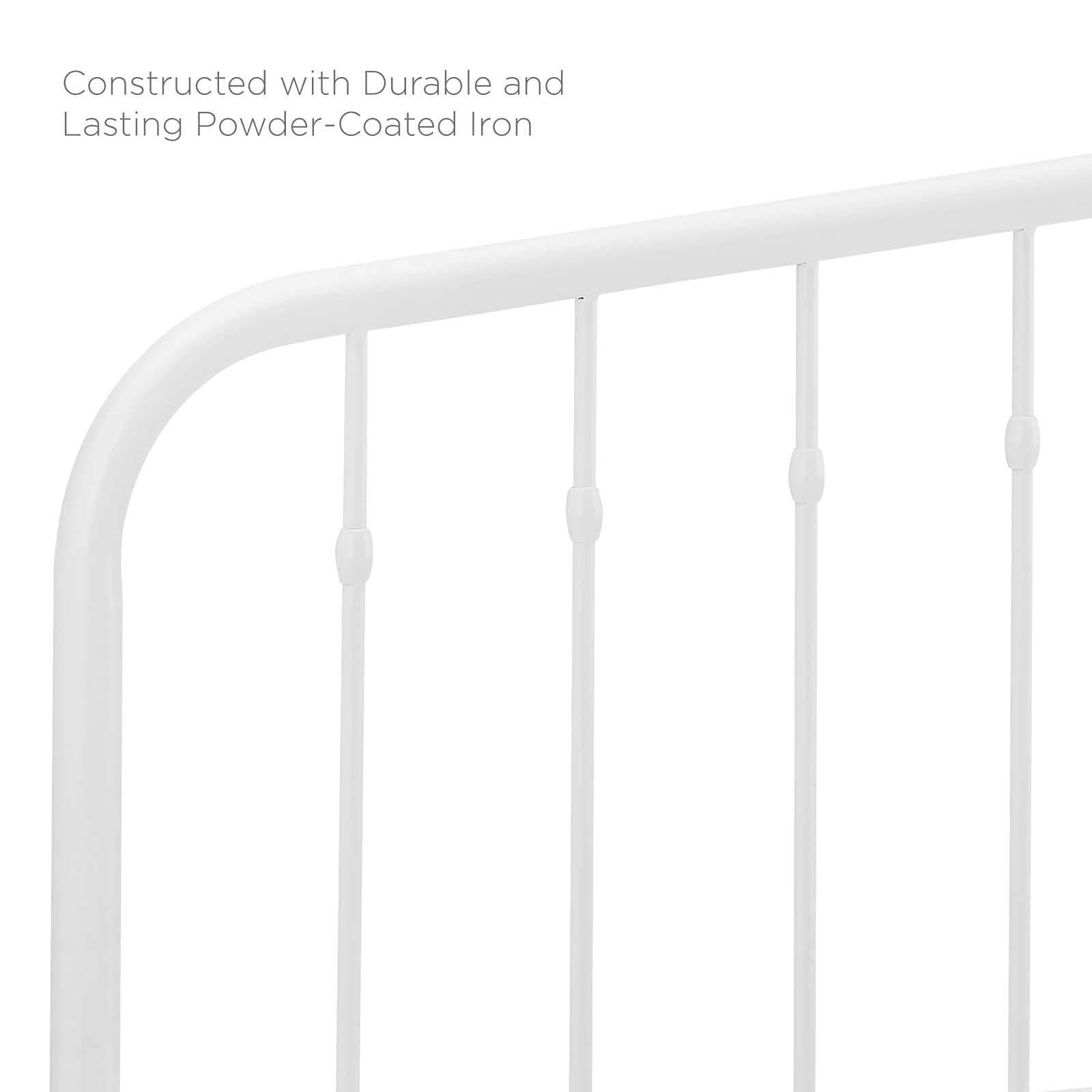 Modern White Metal Queen Size Headboard - Contemporary Urban Design for Bedroom, Master Suite & Guest Room - Perfect for Stylish Home Decor & Space-Saving Solutions