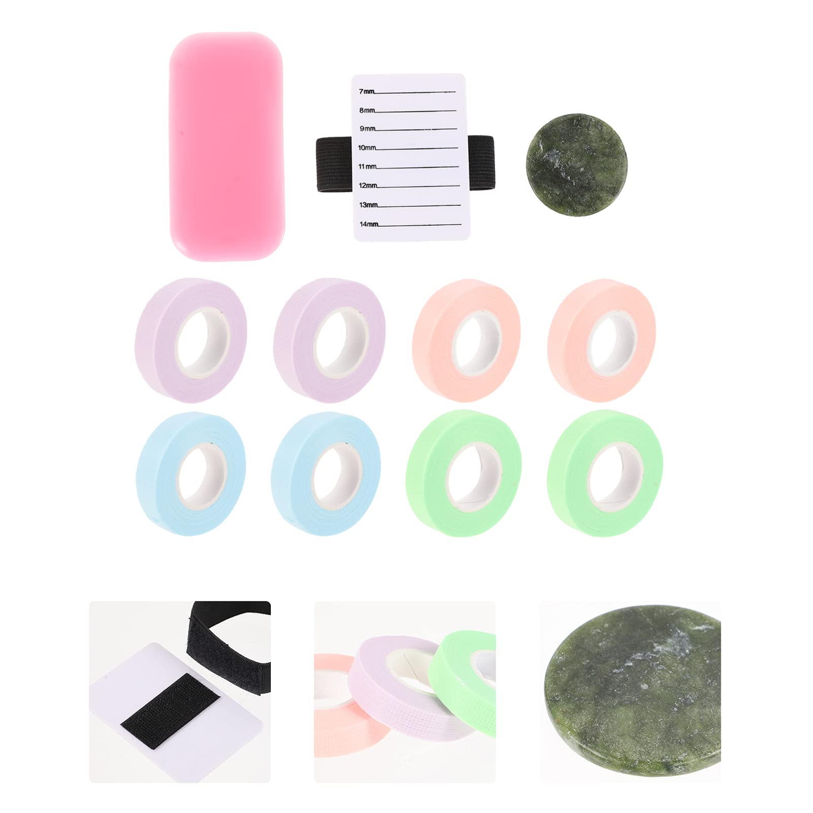 11-Piece Eyelash Extension Tool Kit with Green Lash Tape, Foam Lash Tape & Medical-Grade Eyelash Patches – Professional Lash Extension Supplies for Salon, Home Use & DIY Beauty