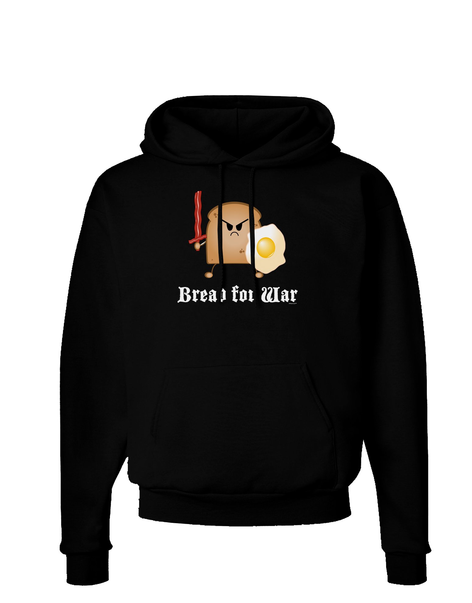 TooLoud Bread for War Dark Hoodie - Heavyweight Pullover Sweatshirt with Hood and Front Pockets | Streetwear Fashion for Men & Women | Perfect for Casual Wear, Gym, and Outdoor Activities