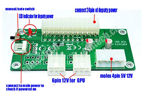 Dual Power ON/Off Switch Controller for Crypto Mining - Heavy Duty Adapter with Main/Deputy Mode - Perfect for Bitcoin Mining Rigs & Server Rooms