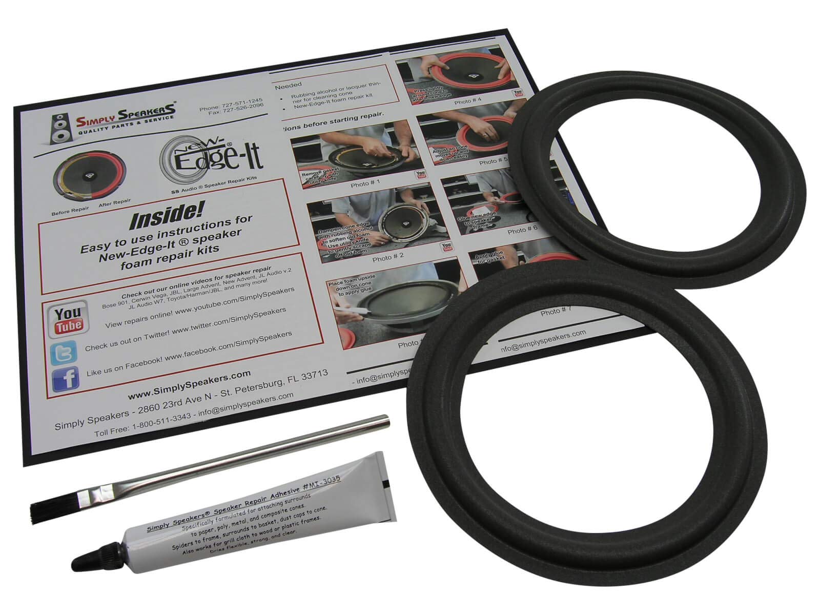 6 Inch Nissan Frontier Door Speaker Foam Repair Kit FSK-6 (Pair) - Enhance Car Audio for Smooth Rides
