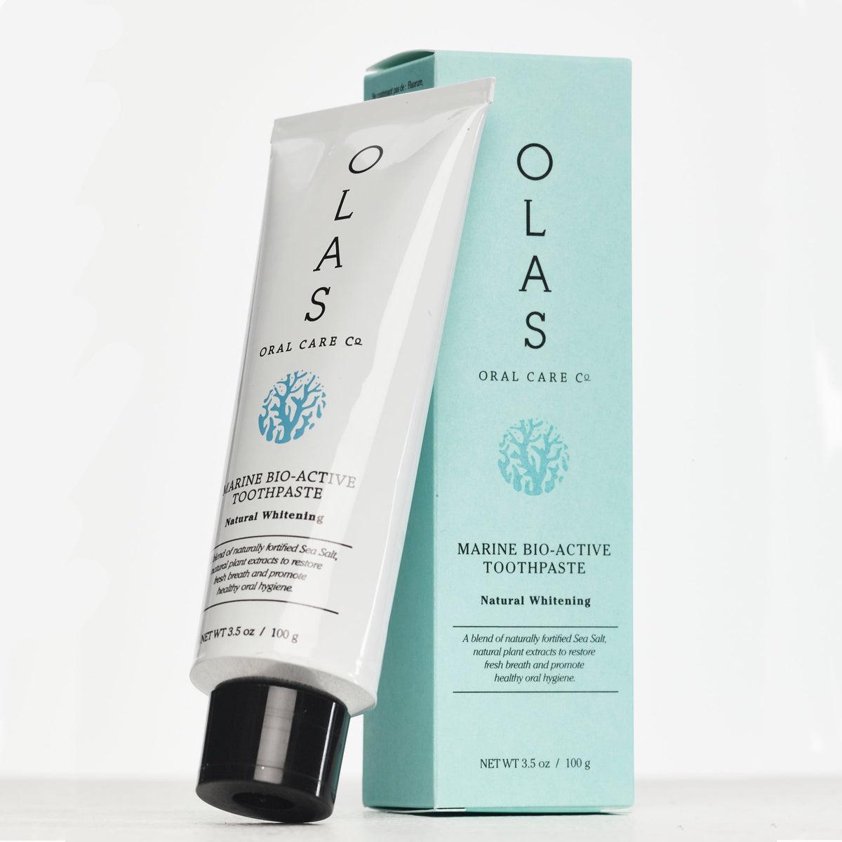OLAS Marine Bio Active Toothpaste - Natural Whitening & Sensitivity Relief for Healthy Teeth & Gums | Ideal for Travel, Home & Office Use